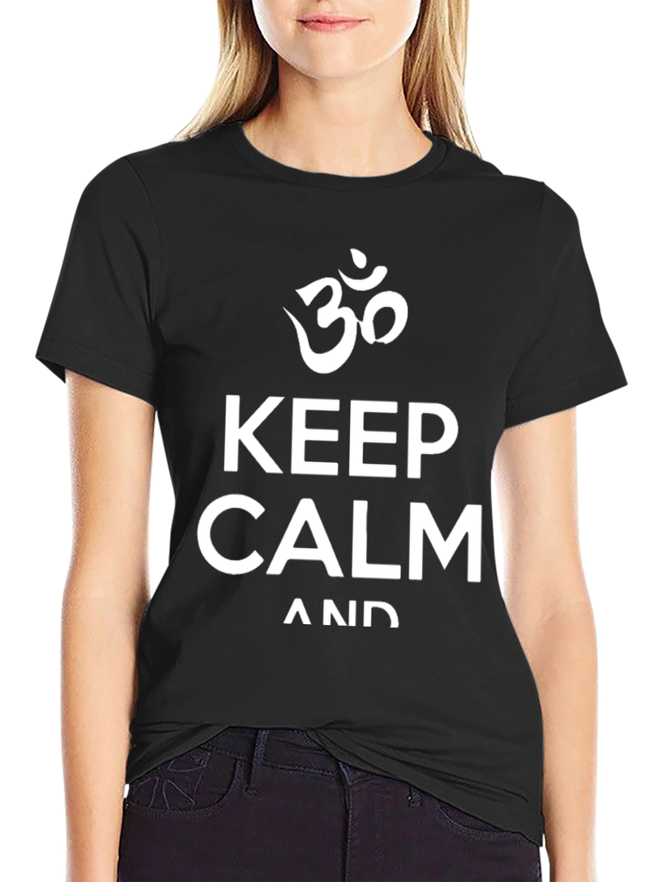 Keep Calm Graphic T-Shirt - Yoga Om Symbol