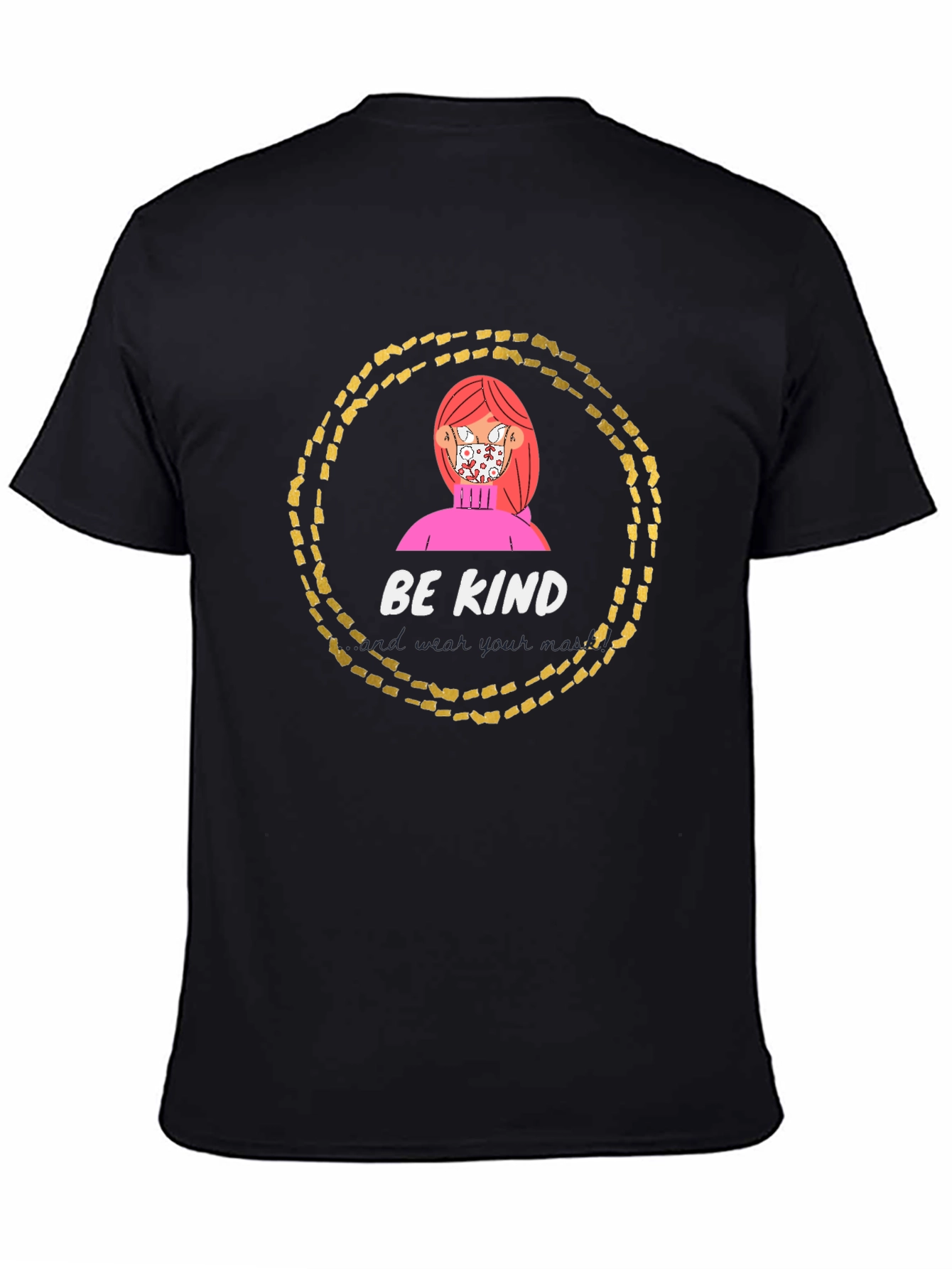 Be Kind Graphic Tee - Black Cotton Casual Wear