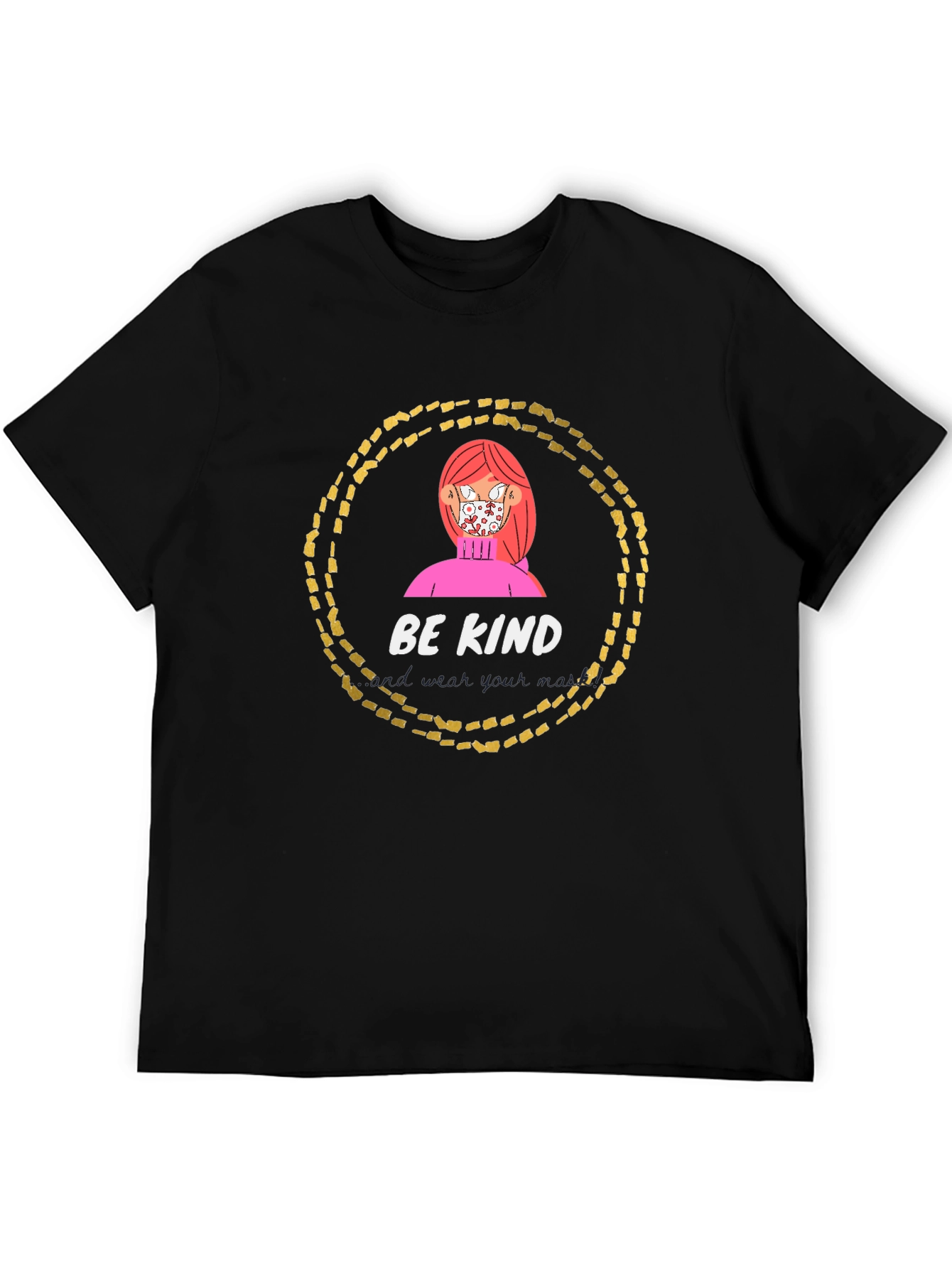 Be Kind Graphic Tee - Black Cotton Casual Wear