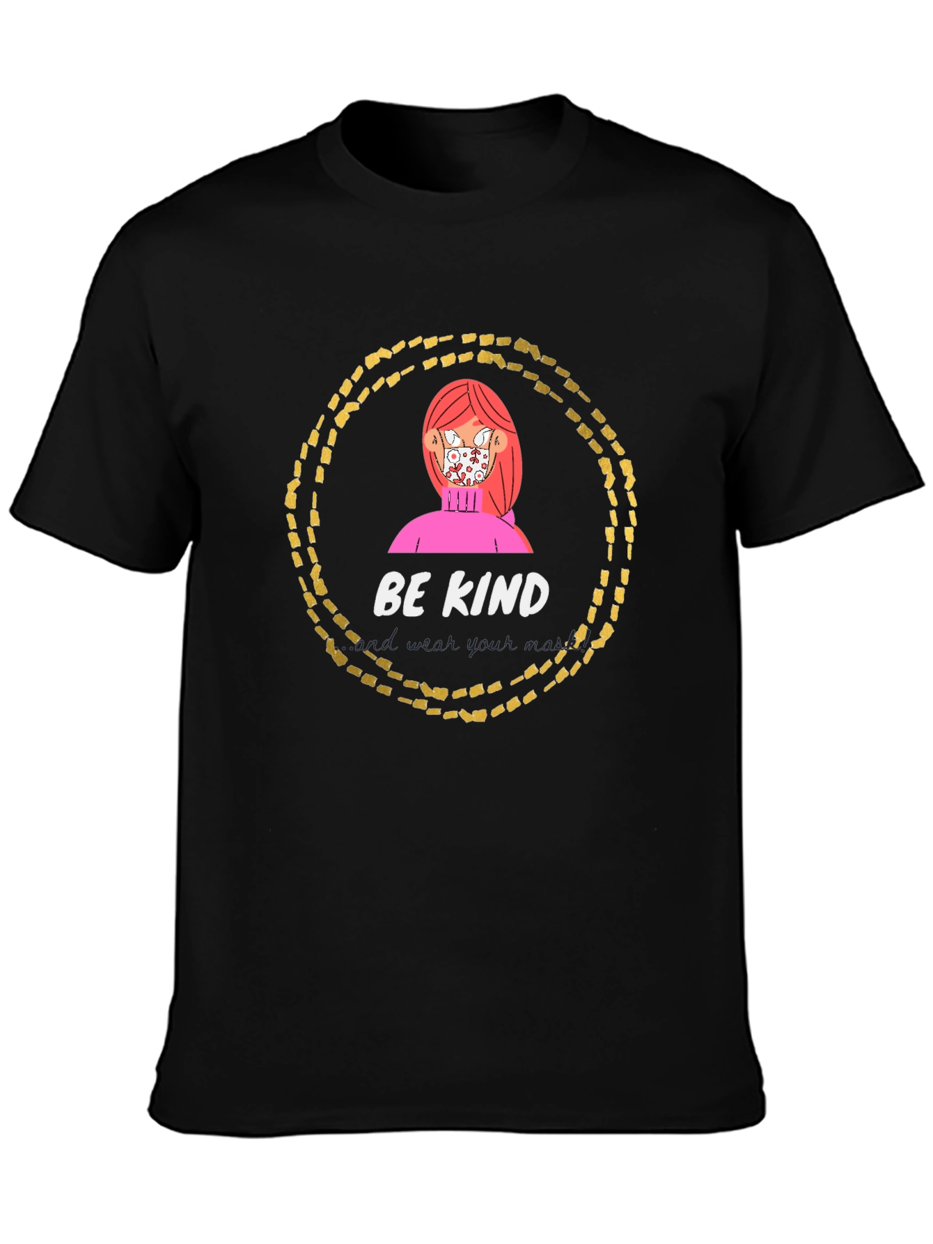 Be Kind Graphic Tee - Black Cotton Casual Wear