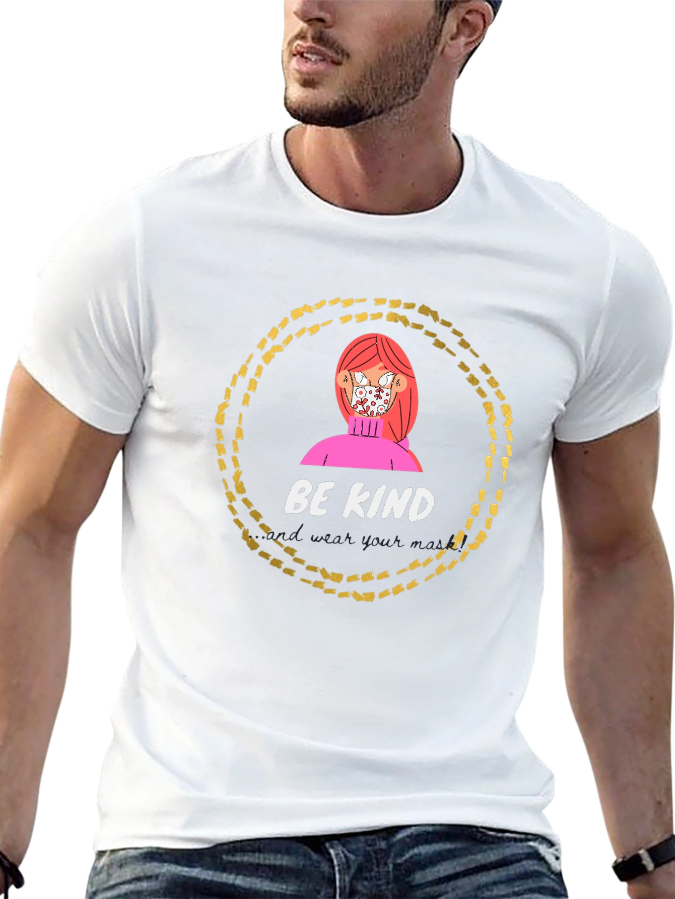 Be Kind Graphic Tee - Black Cotton Casual Wear