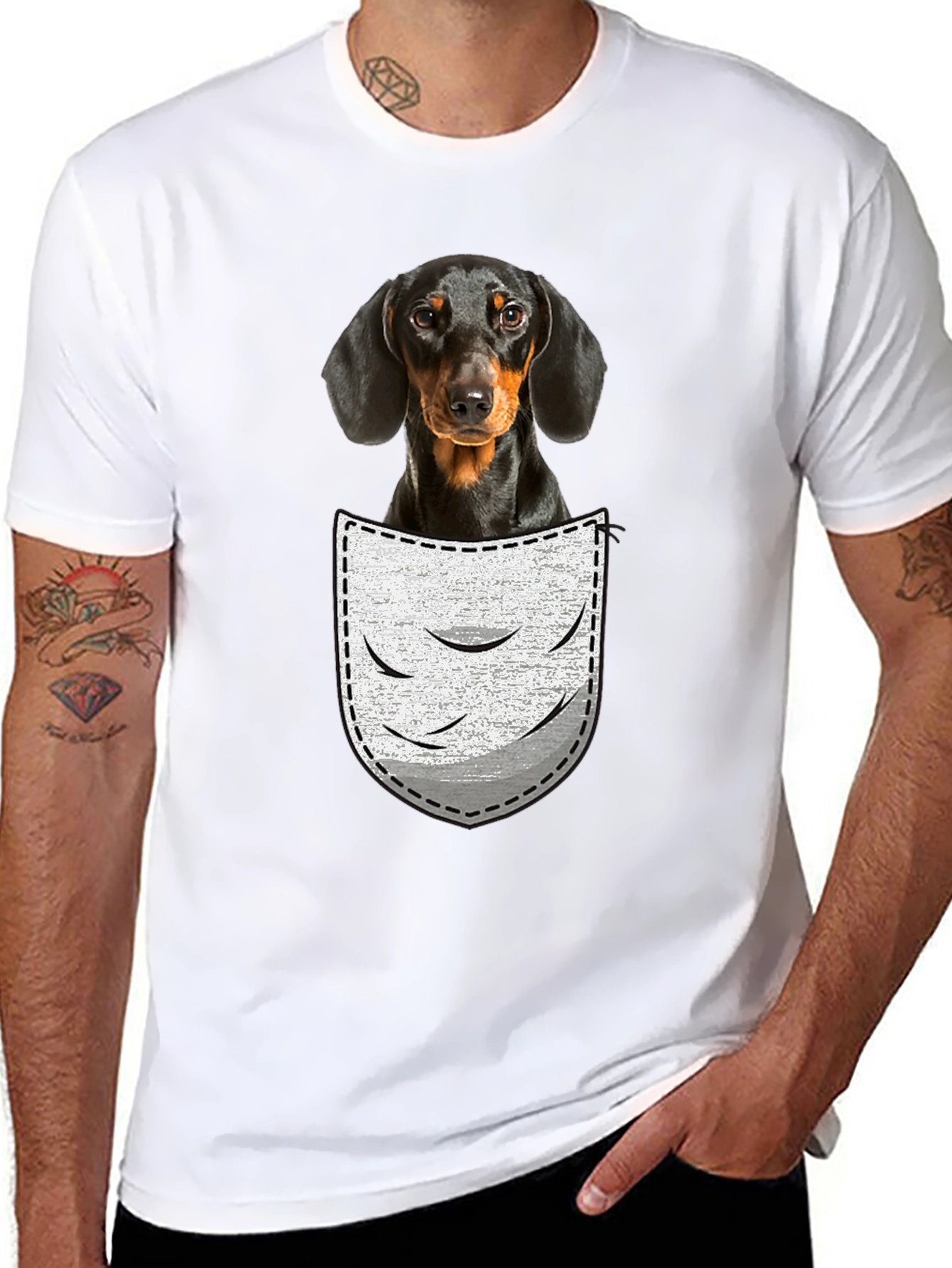 Dachshund Pocket T-Shirt - Cute Dog Tee