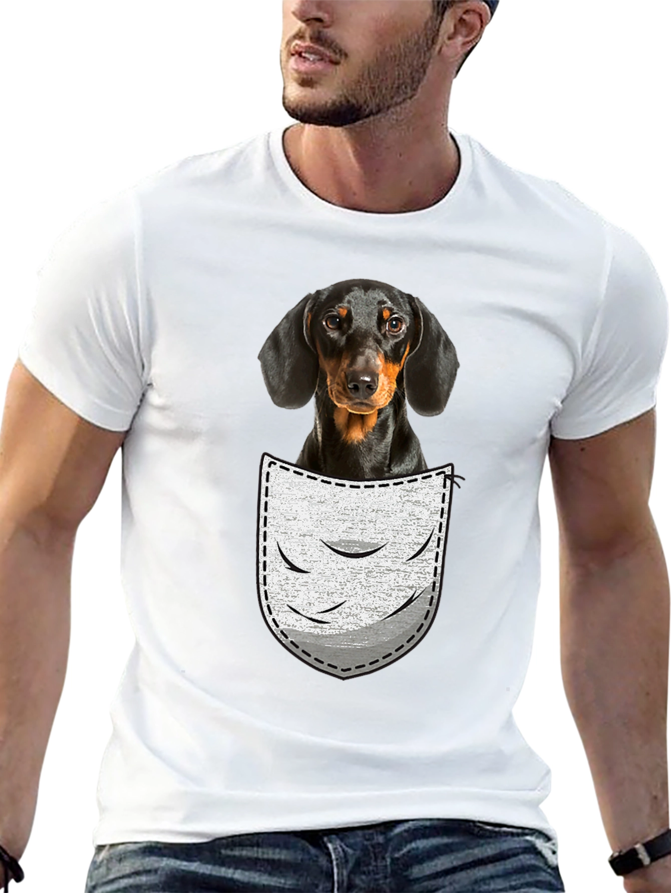 Dachshund Pocket T-Shirt - Cute Dog Tee