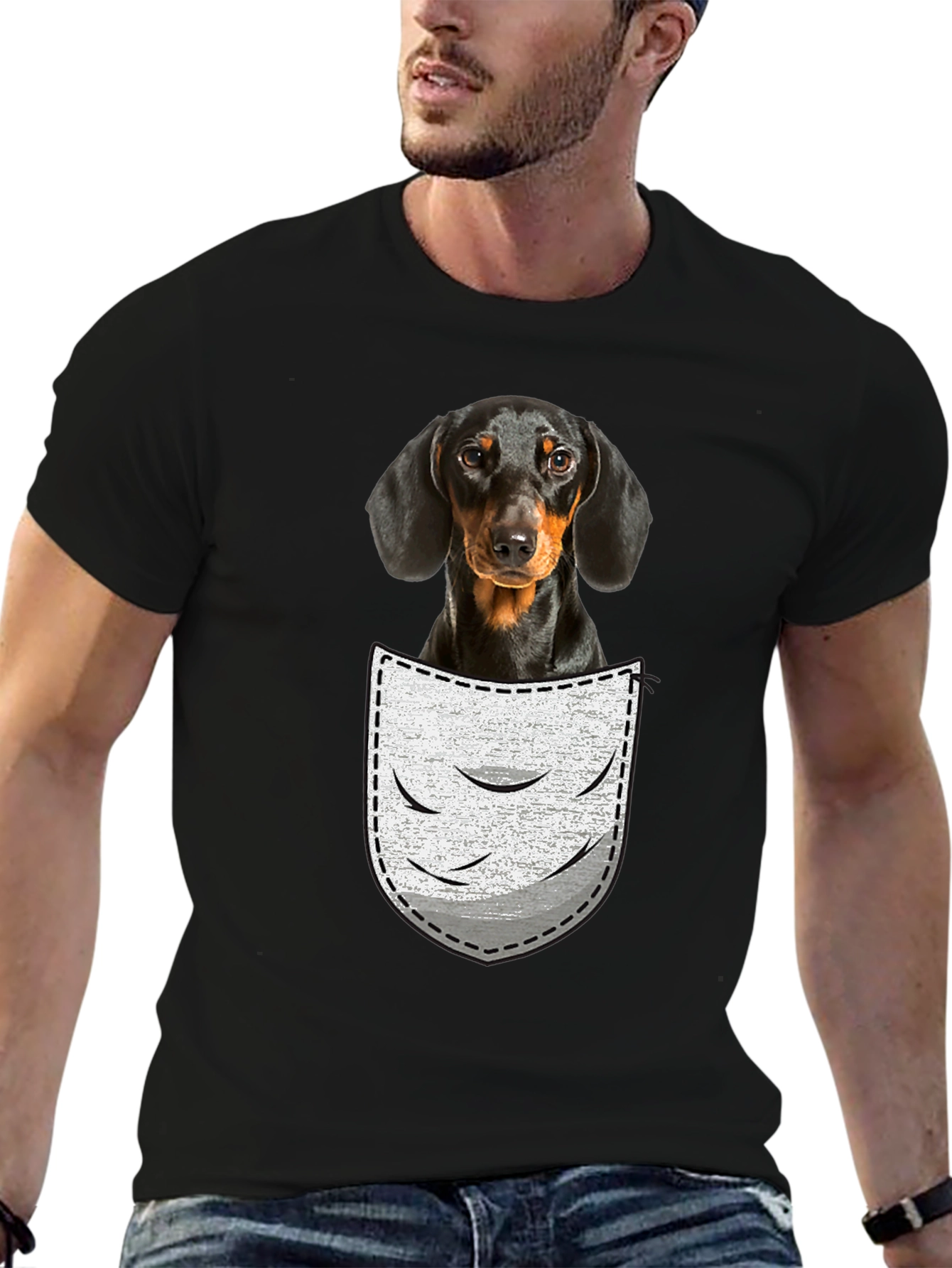 Dachshund Pocket T-Shirt - Cute Dog Tee