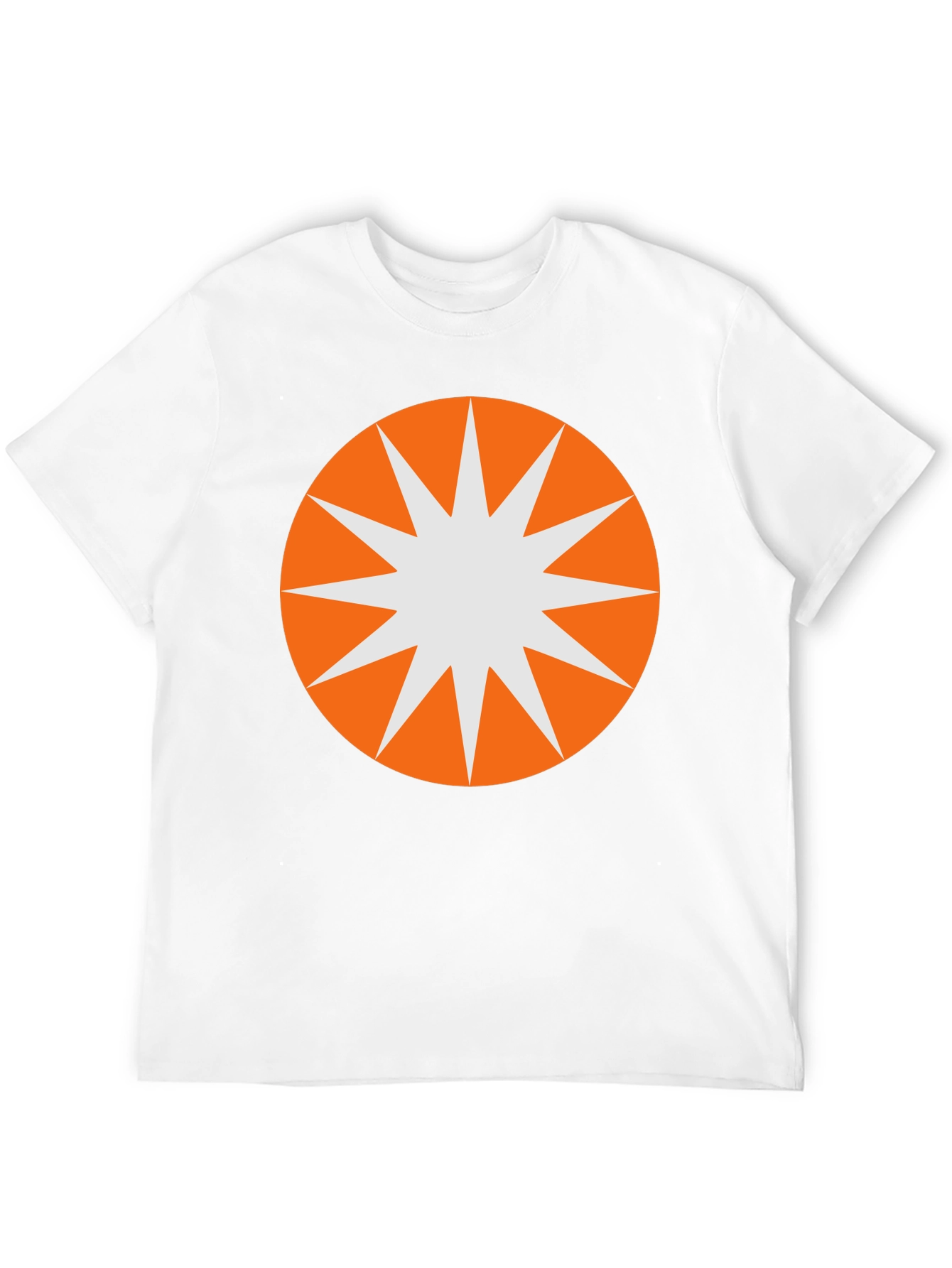 Starburst Graphic Tee - Black Cotton Blend Casual T-Shirt