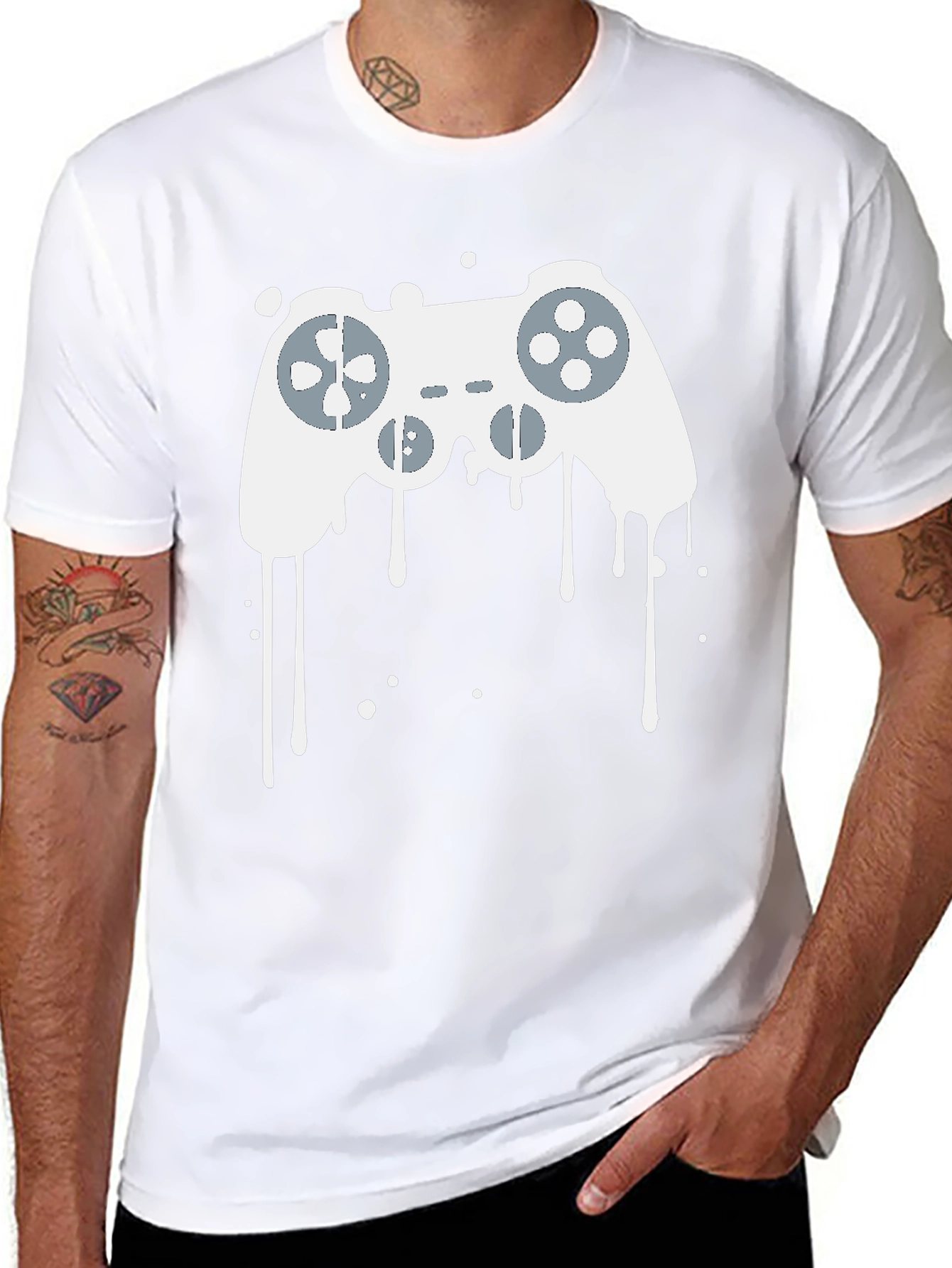 Gaming Controller Graphic Tee - Black