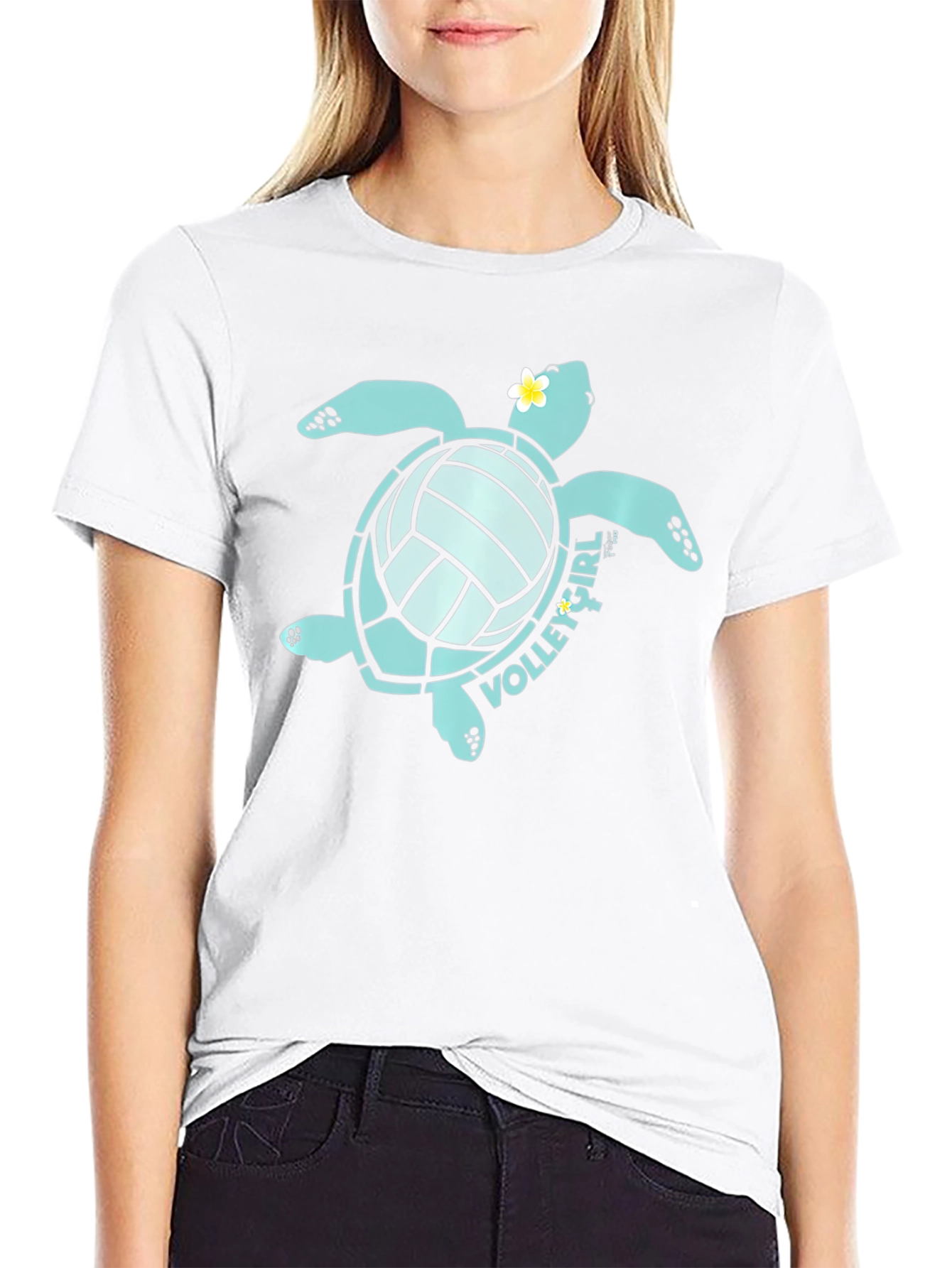 Volleygirl Turtle Graphic T-Shirt