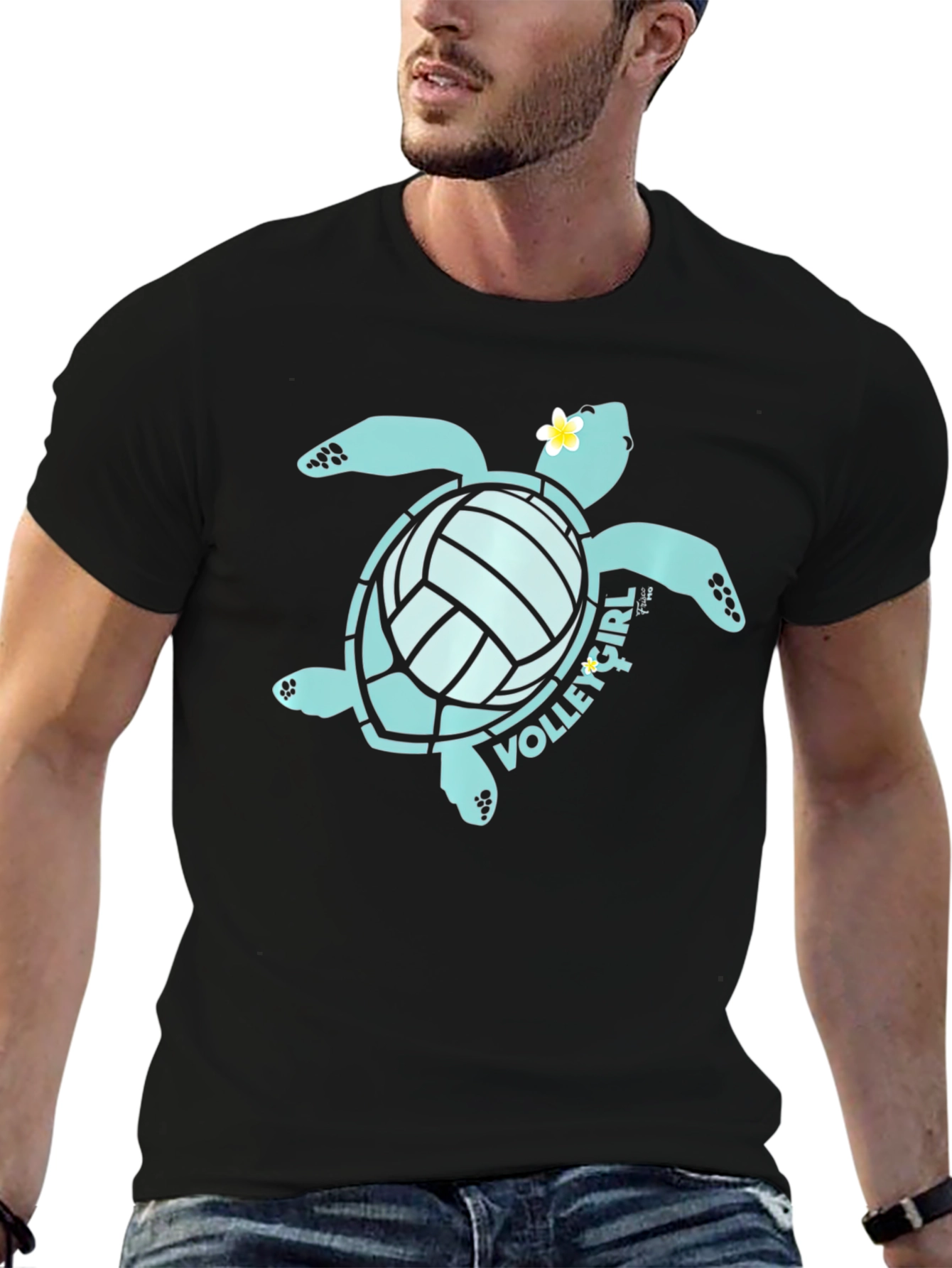 Volleygirl Turtle Graphic T-Shirt