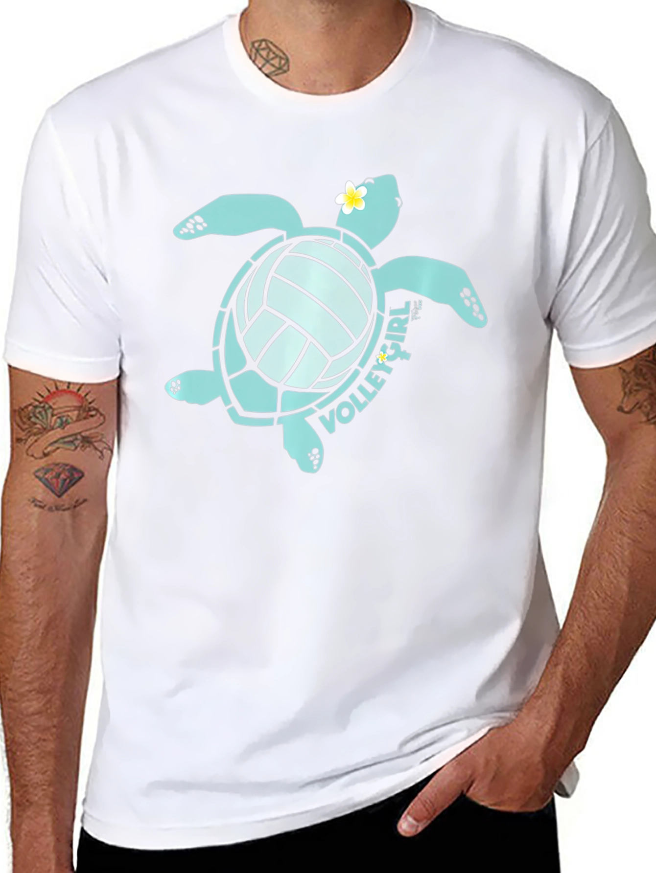 Volleygirl Turtle Graphic T-Shirt