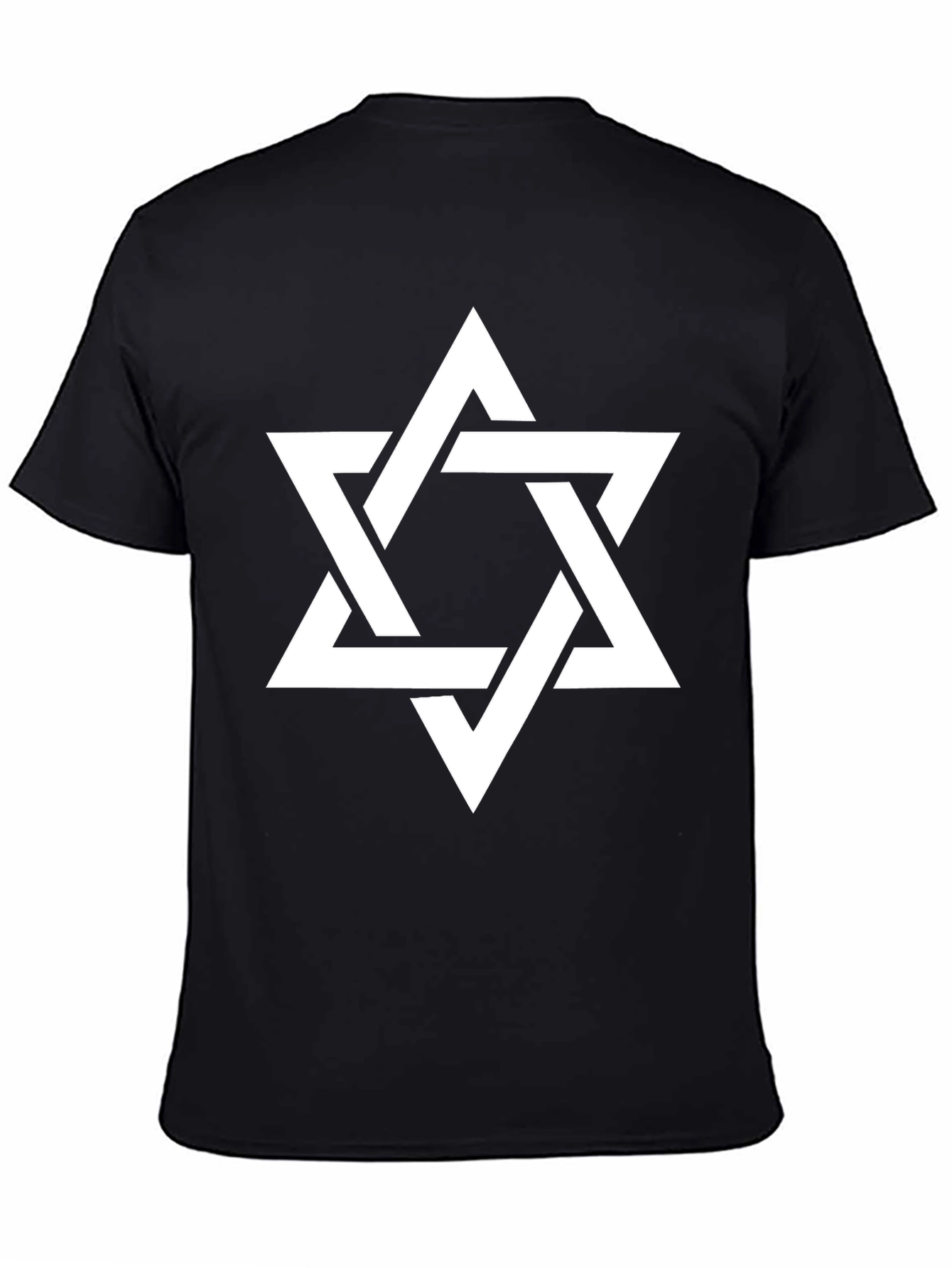 Star of David Graphic Tee - Black Cotton Blend
