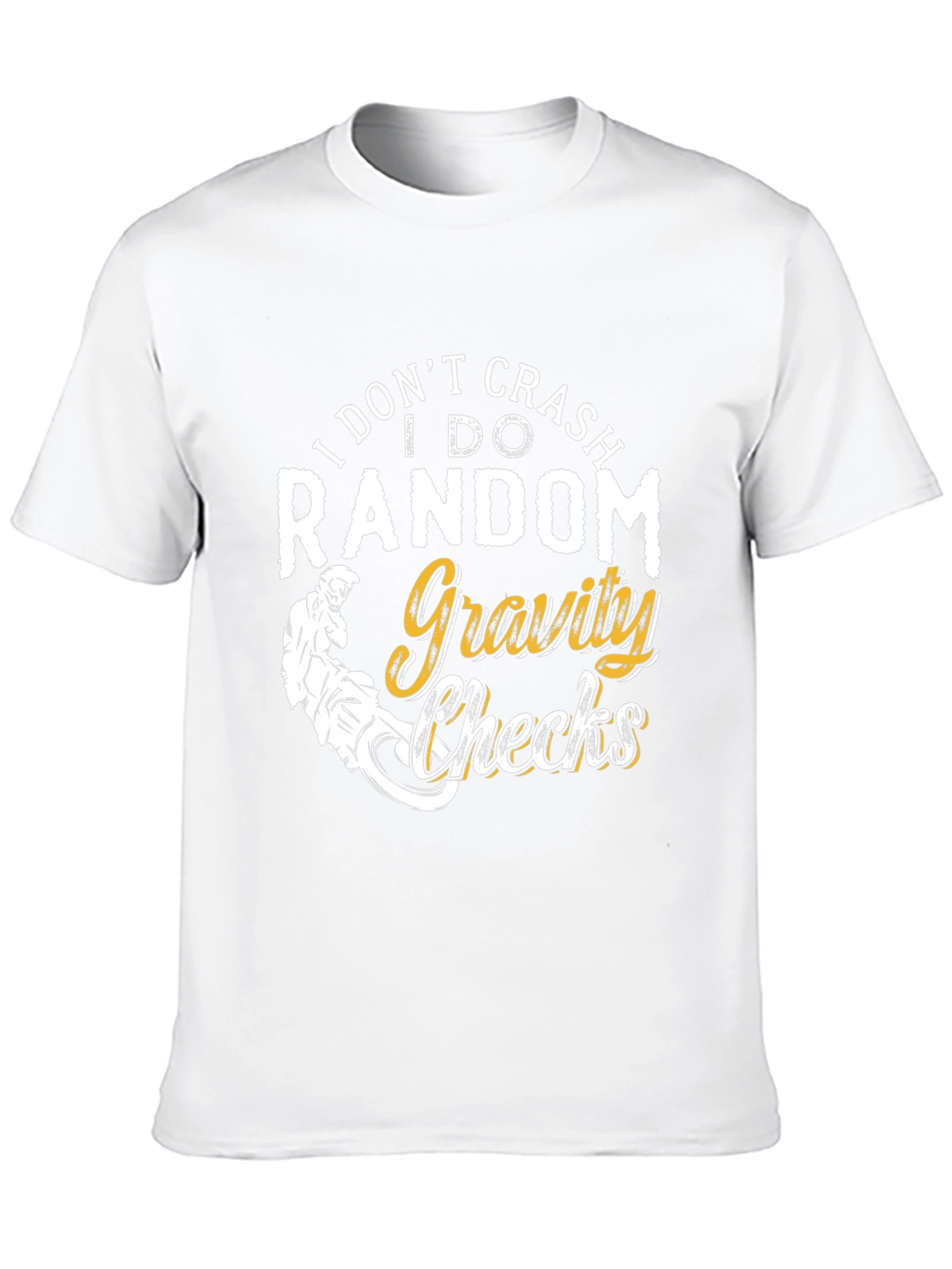 Random Gravity Checks Graphic Tee - Black