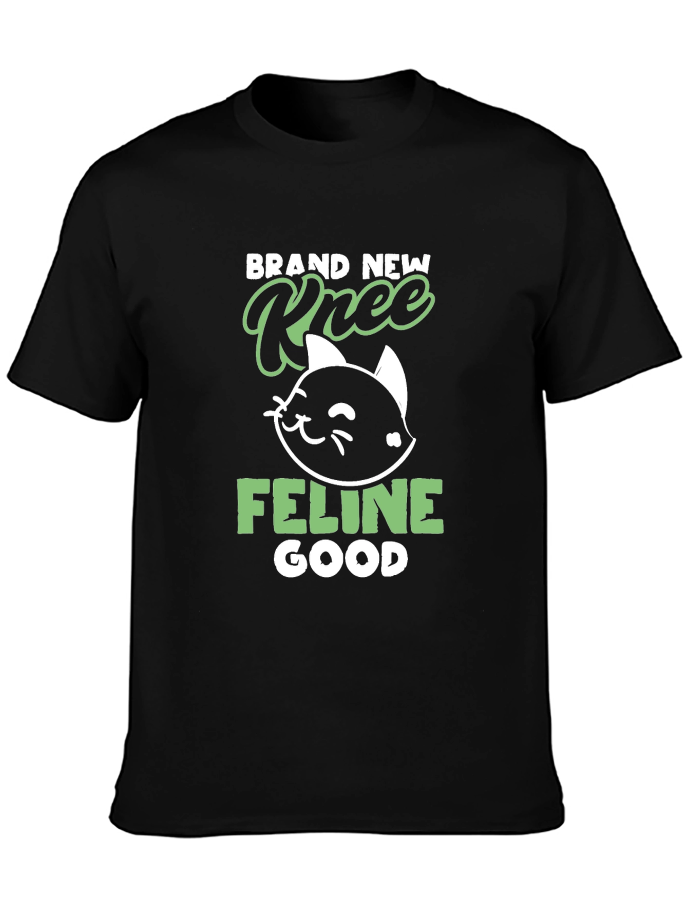 Brand New Knee Feline Good Black T-Shirt