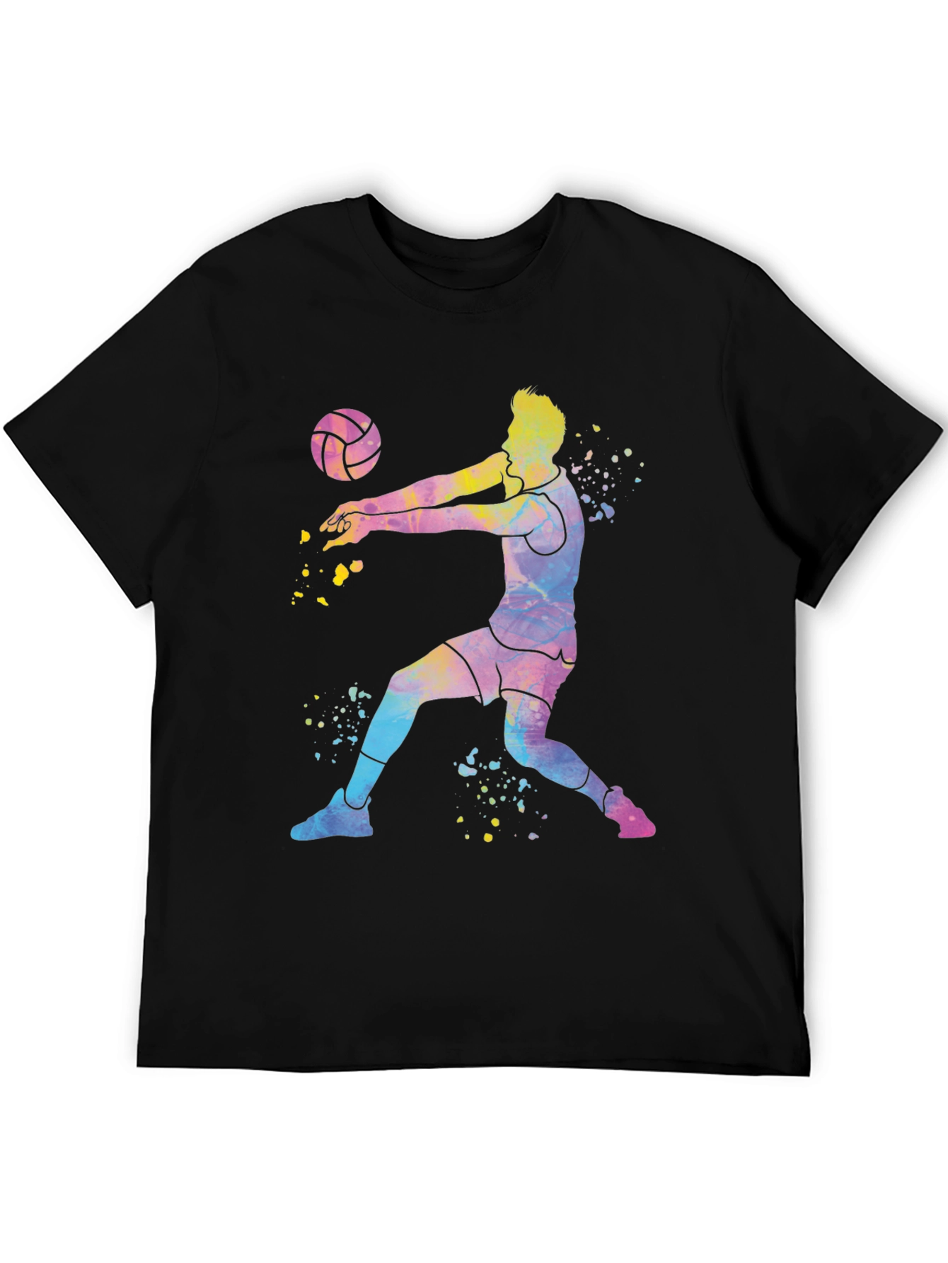 Volleyball Player Tie-Dye Graphic T-Shirt