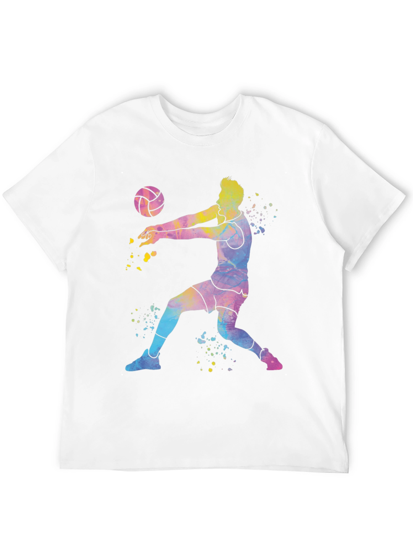 Volleyball Player Tie-Dye Graphic T-Shirt