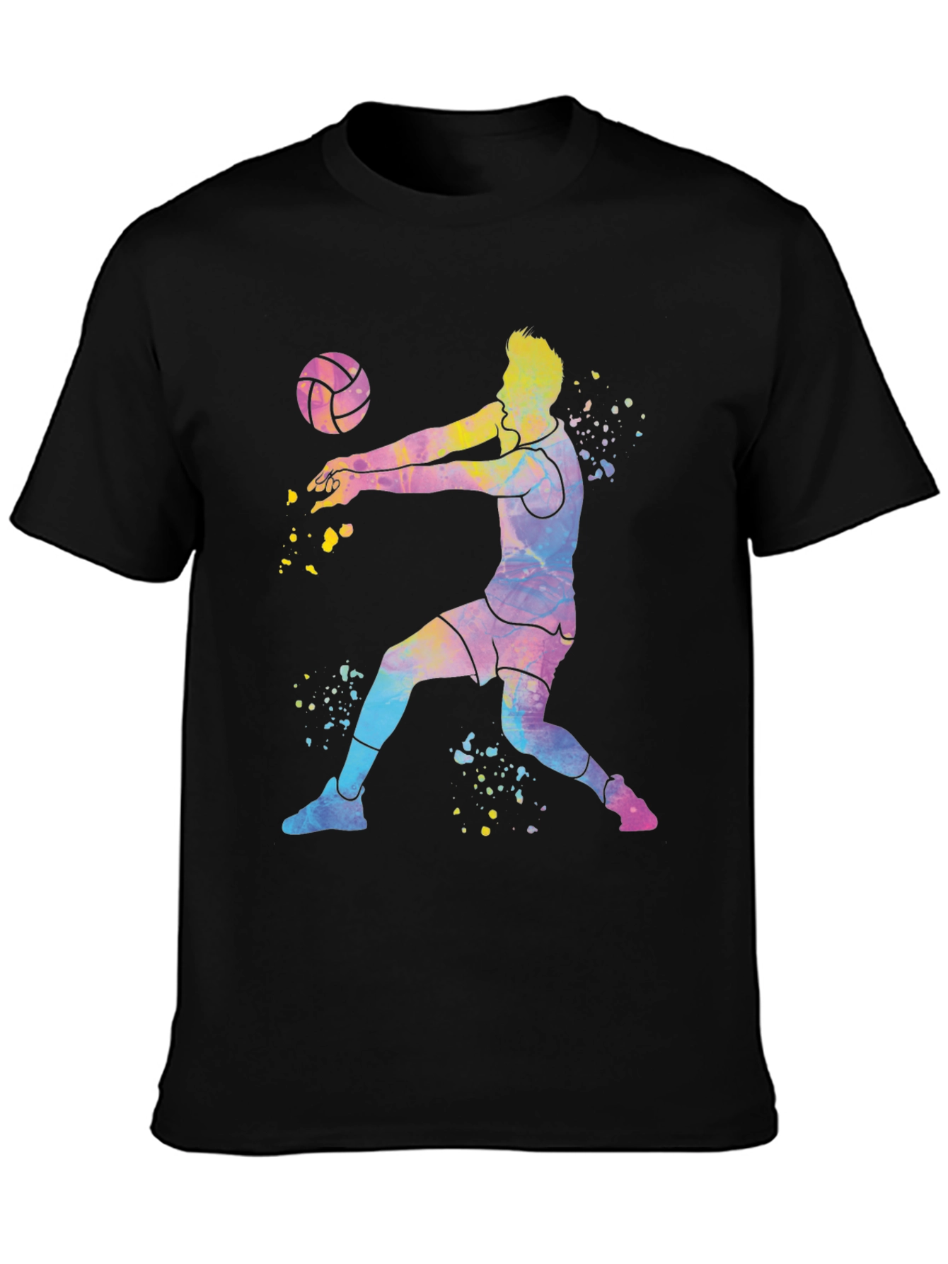 Volleyball Player Tie-Dye Graphic T-Shirt
