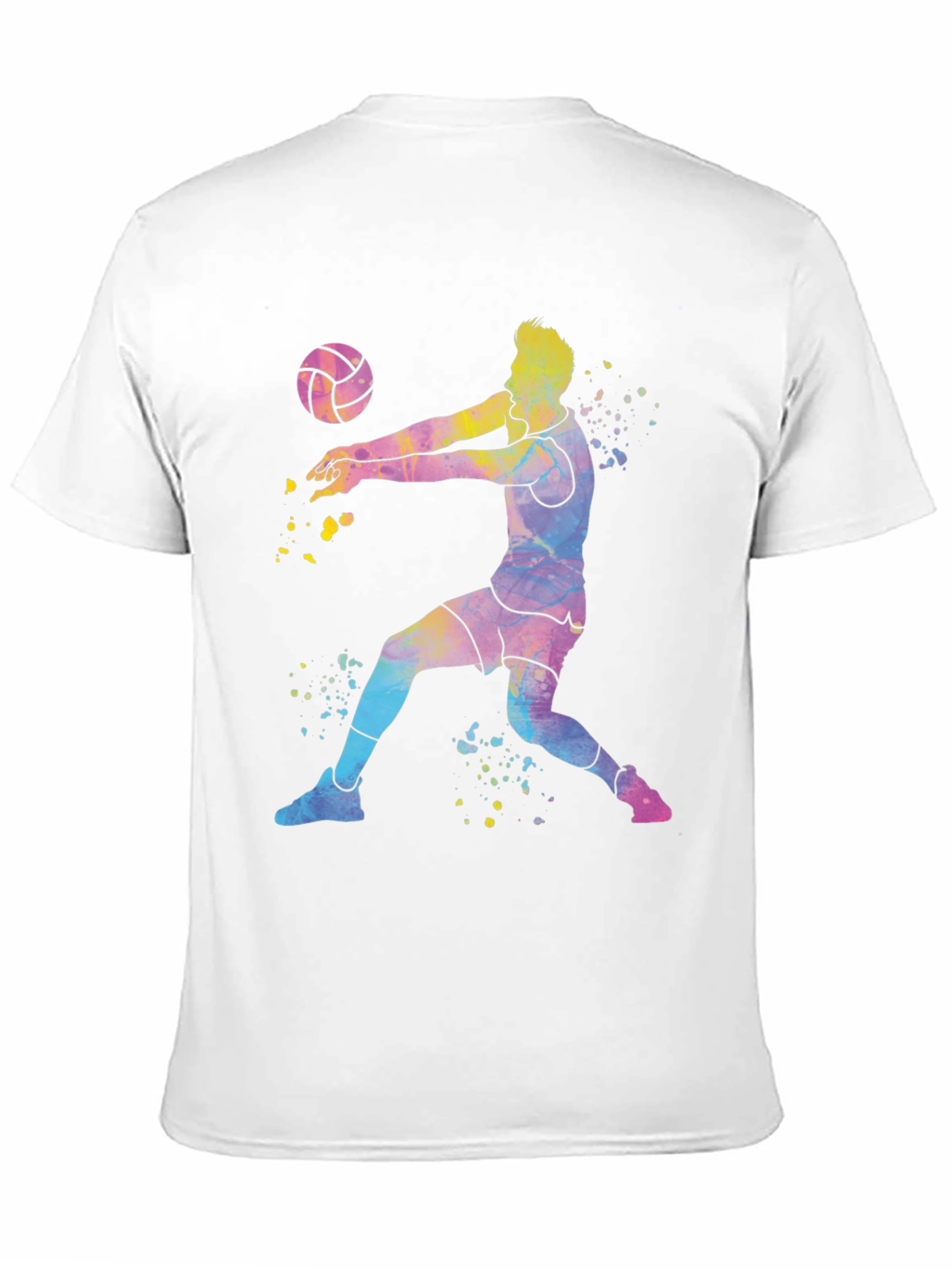 Volleyball Player Tie-Dye Graphic T-Shirt
