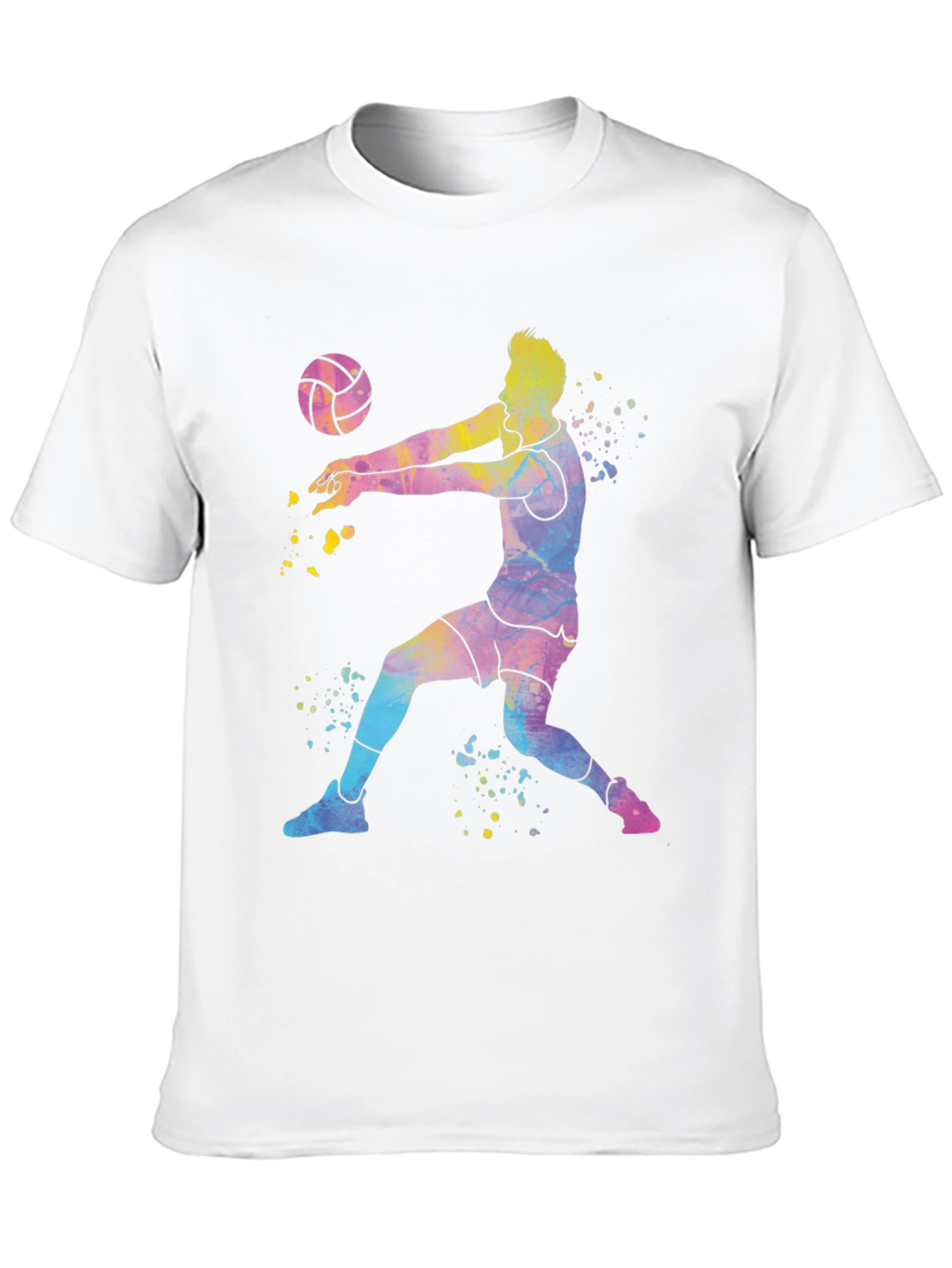 Volleyball Player Tie-Dye Graphic T-Shirt
