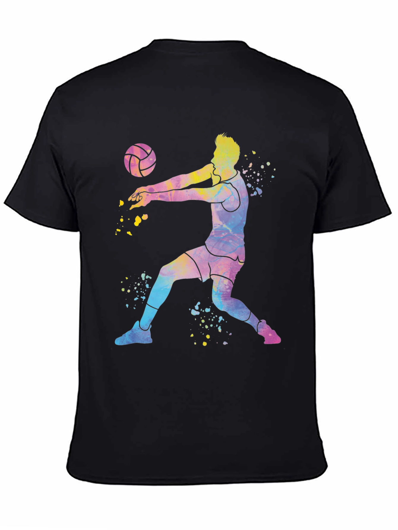 Volleyball Player Tie-Dye Graphic T-Shirt