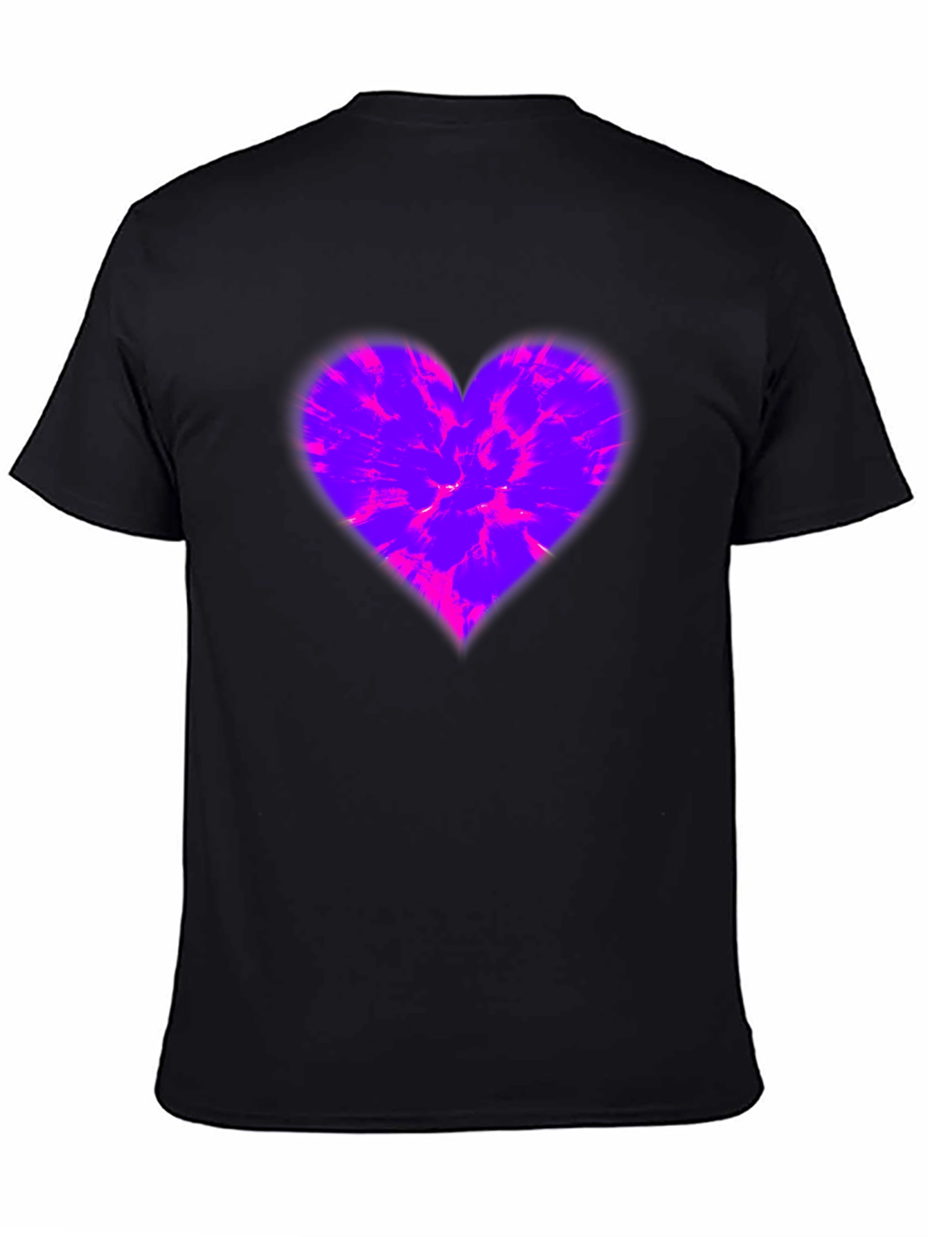 Heart Burst Graphic Tee - Stylish Mens Black T-Shirt
