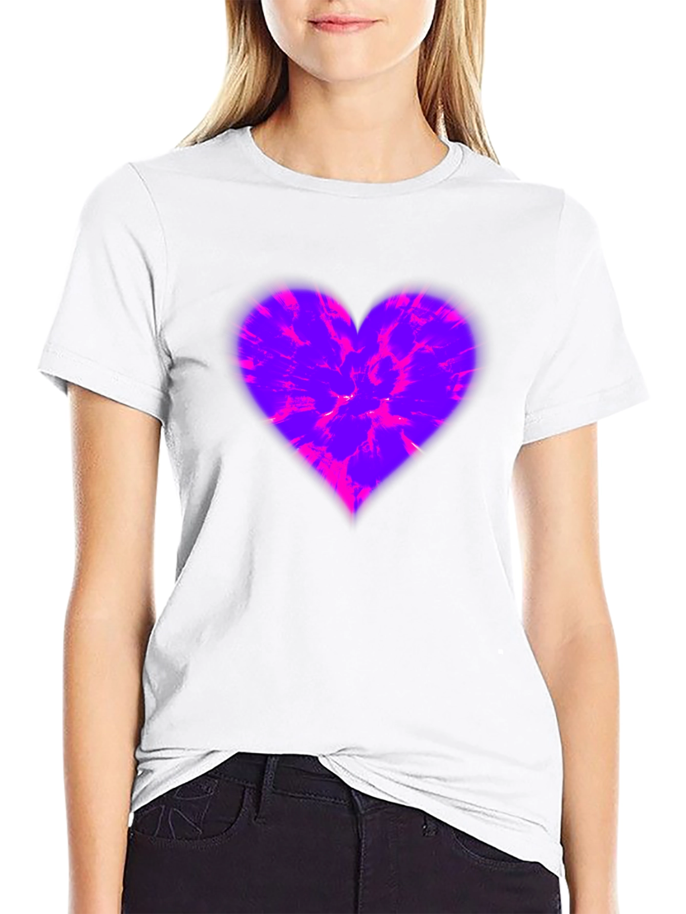 Heart Burst Graphic Tee - Stylish Mens Black T-Shirt