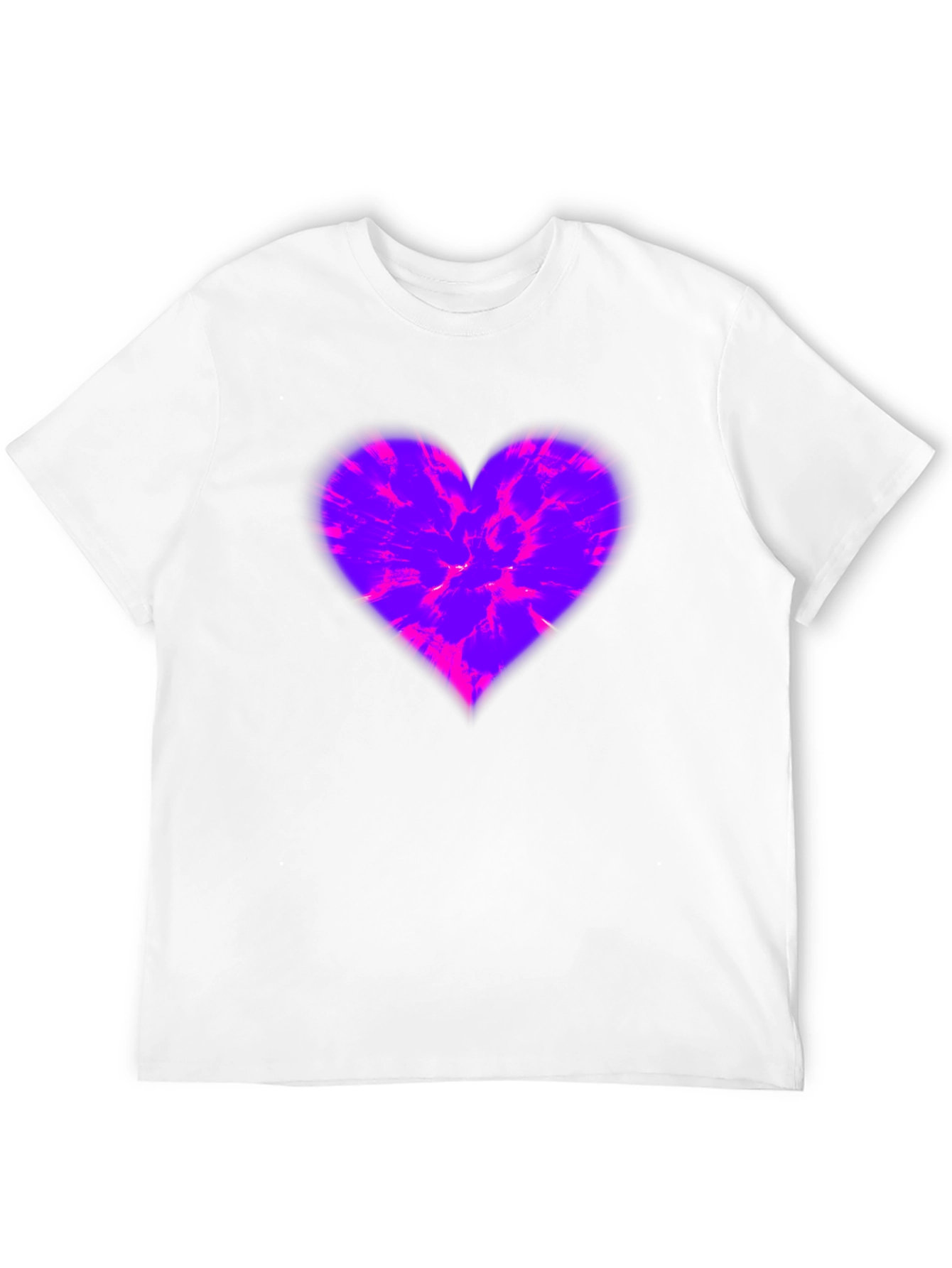 Heart Burst Graphic Tee - Stylish Mens Black T-Shirt