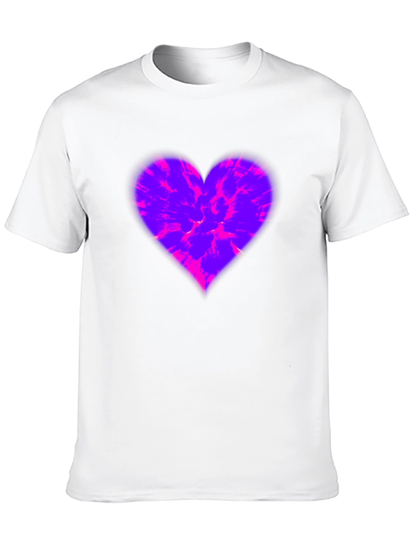 Heart Burst Graphic Tee - Stylish Mens Black T-Shirt
