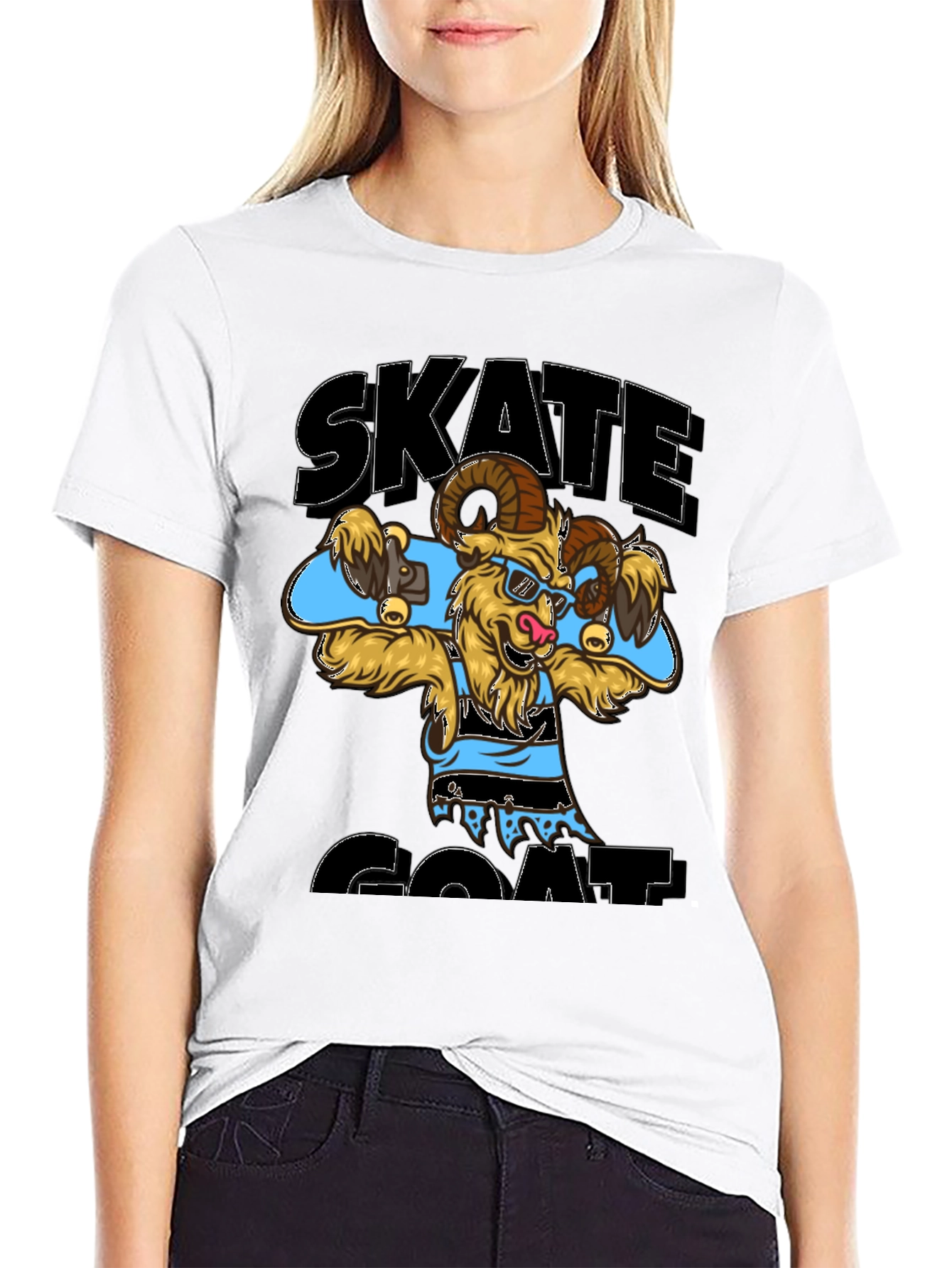 Skate Goat Graphic Tee - Cool & Casual
