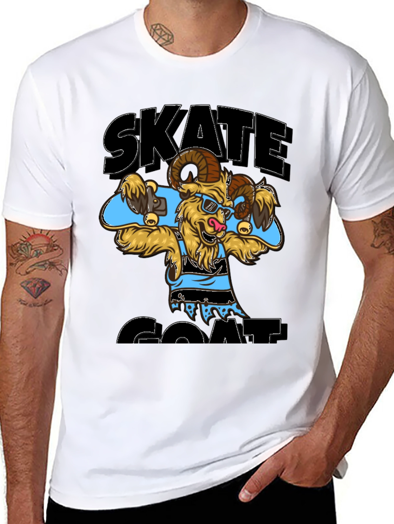 Skate Goat Graphic Tee - Cool & Casual