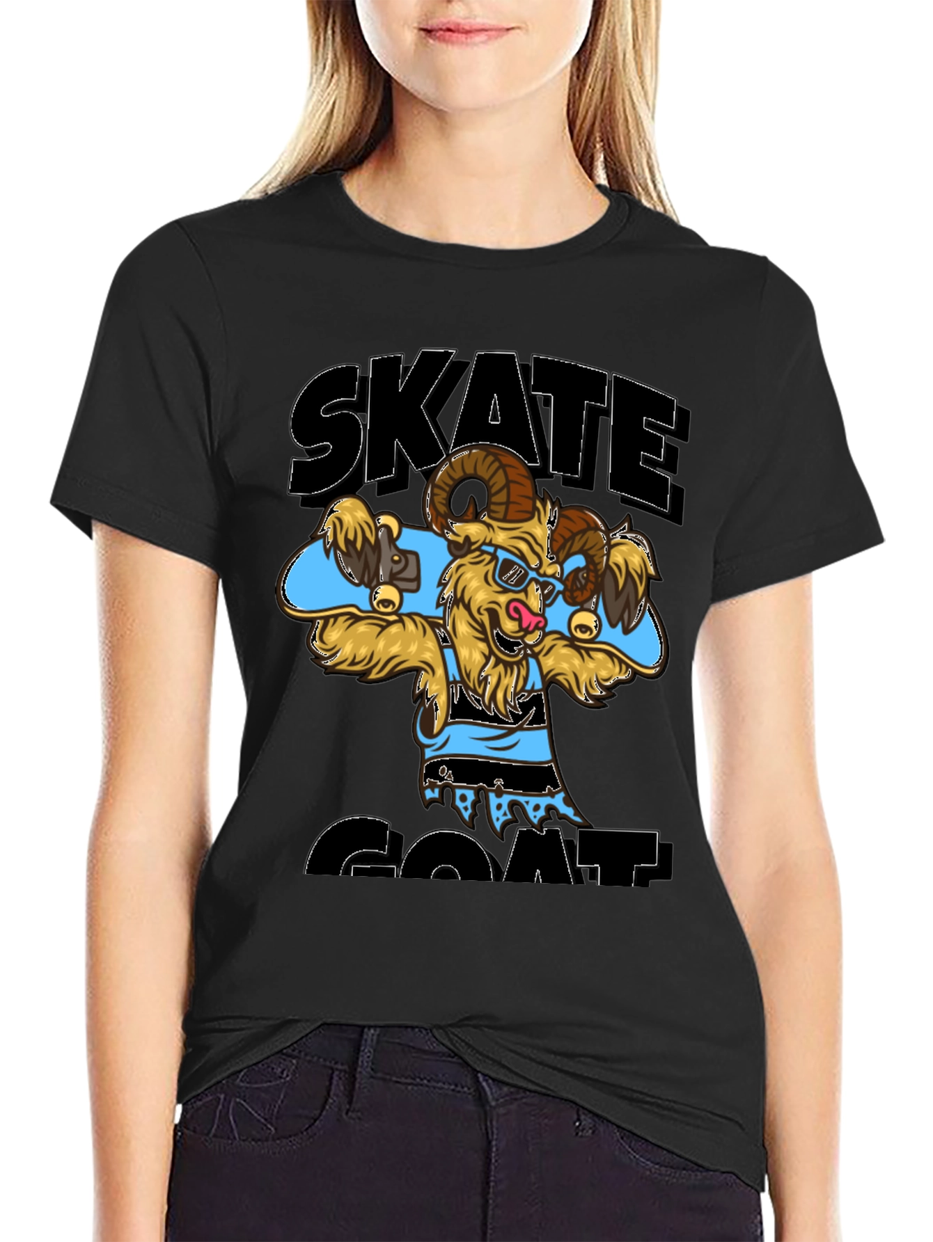 Skate Goat Graphic Tee - Cool & Casual