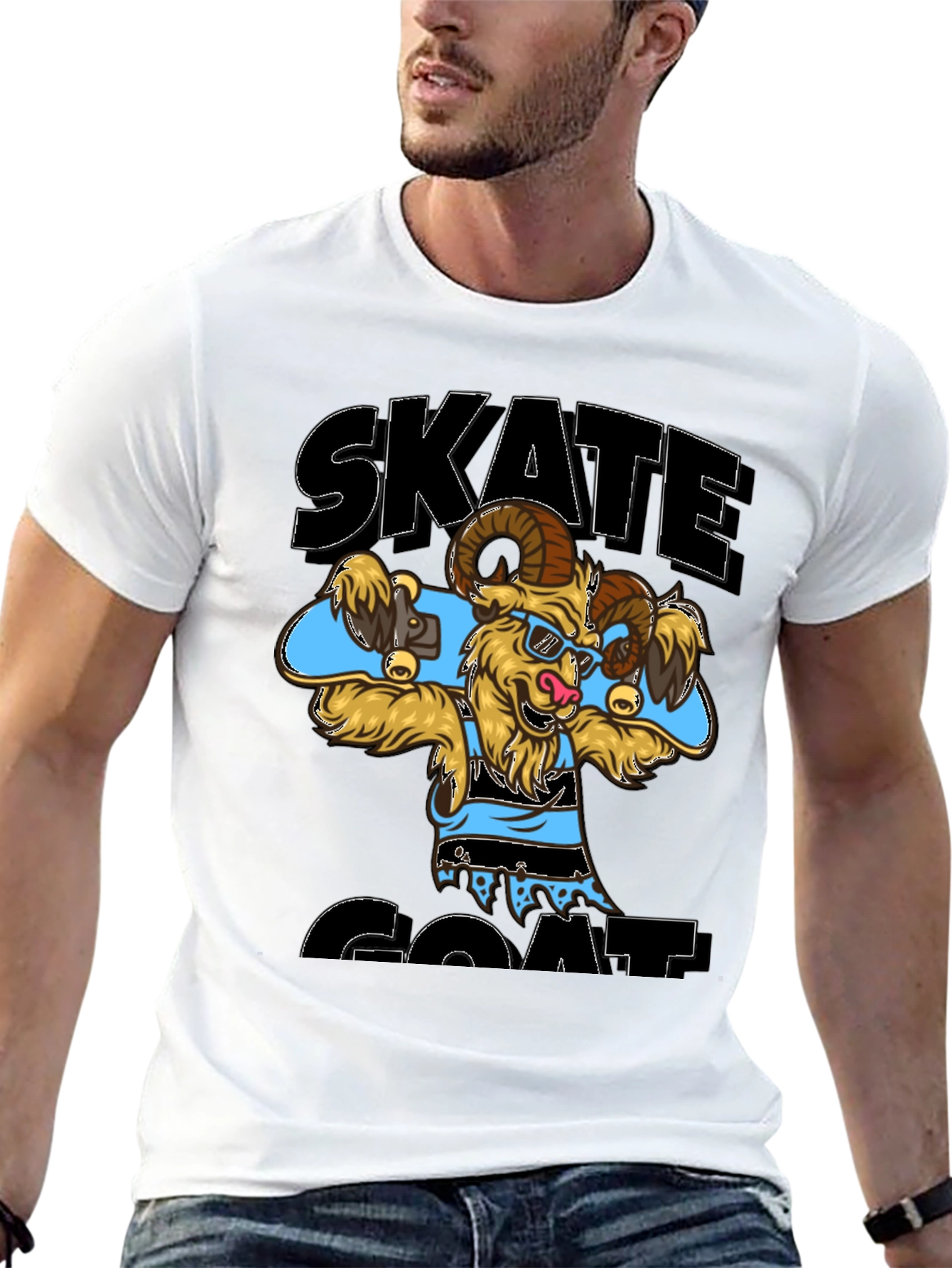 Skate Goat Graphic Tee - Cool & Casual