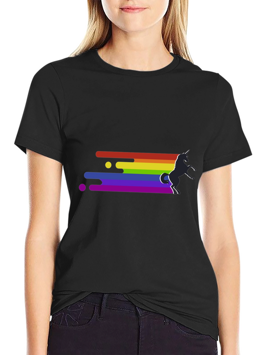 Rainbow Unicorn T-Shirt - Black Pride Tee