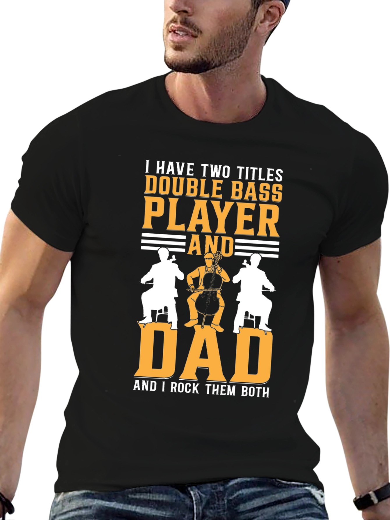 Double Bass Player Dad T-Shirt