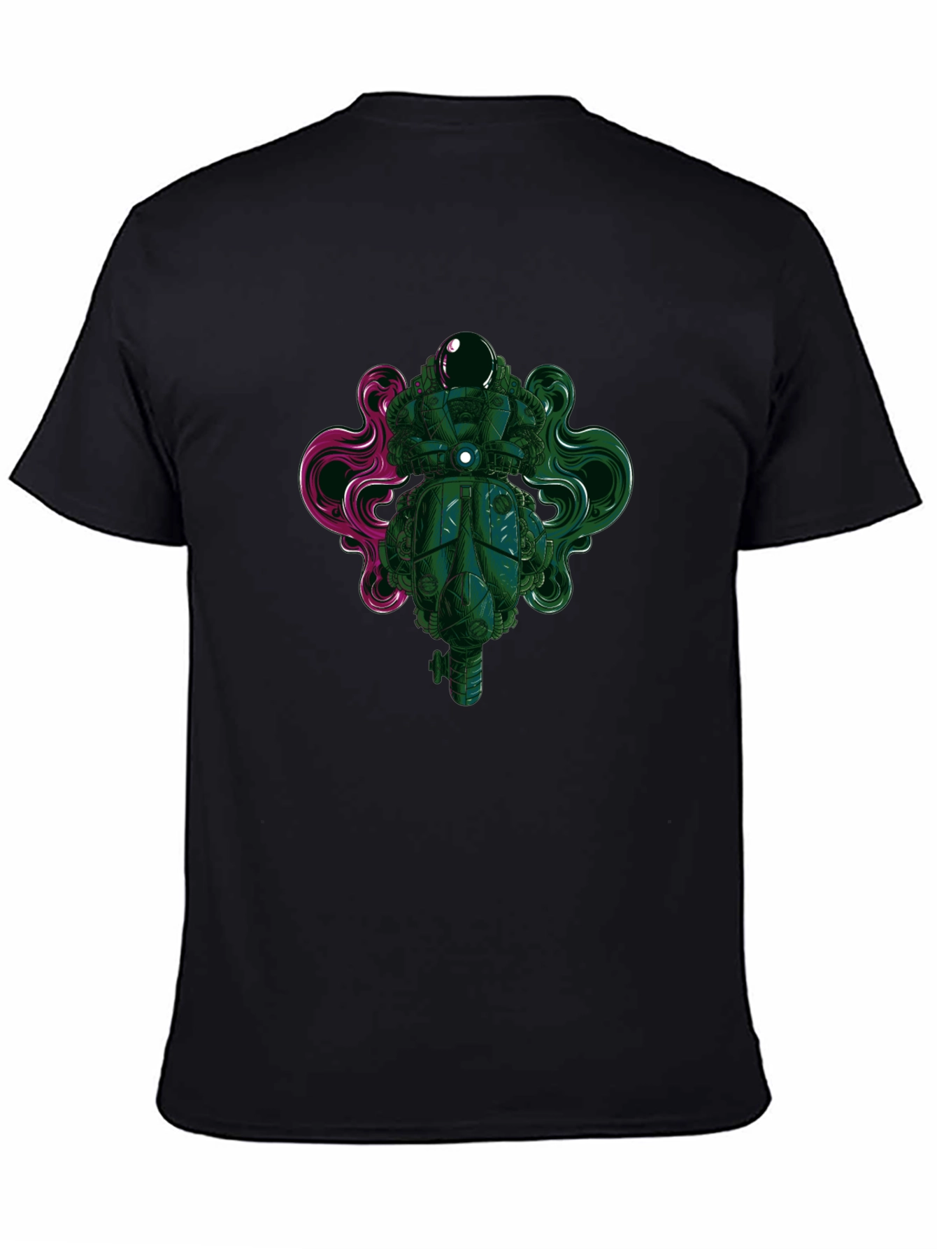 Astronaut Graphic Print Black T-Shirt