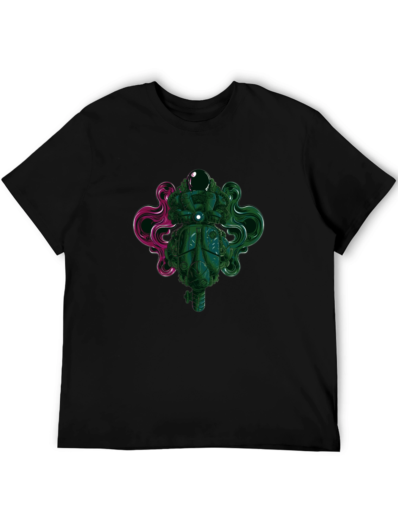 Astronaut Graphic Print Black T-Shirt