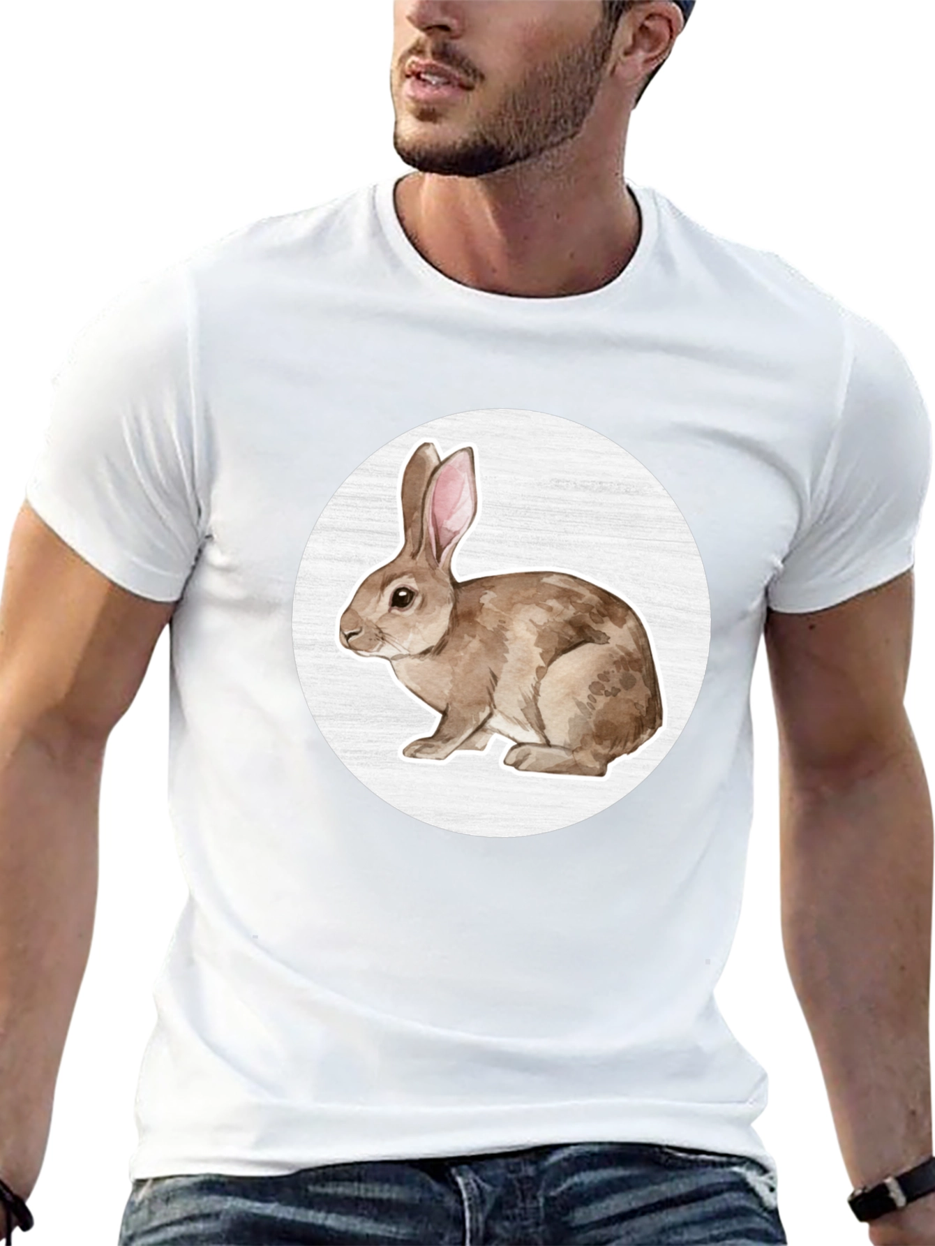 Rabbit Graphic Tee - Mens Black T-Shirt