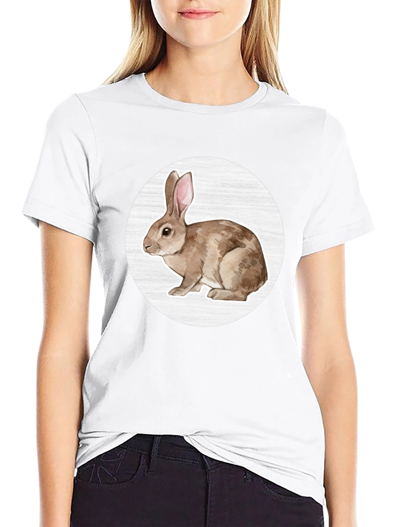 Rabbit Graphic Tee - Mens Black T-Shirt