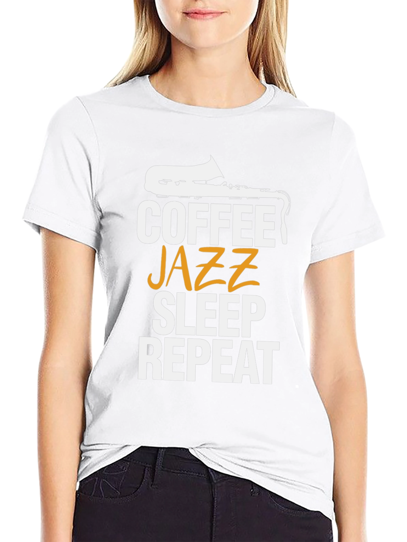 Coffee Jazz Sleep Repeat Graphic Tee