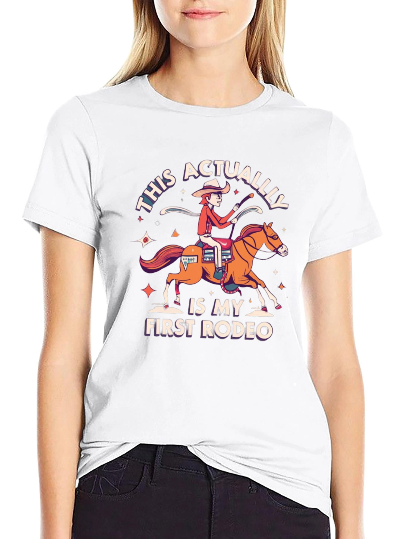 First Rodeo T-Shirt - Funny Cowboy Graphic Tee