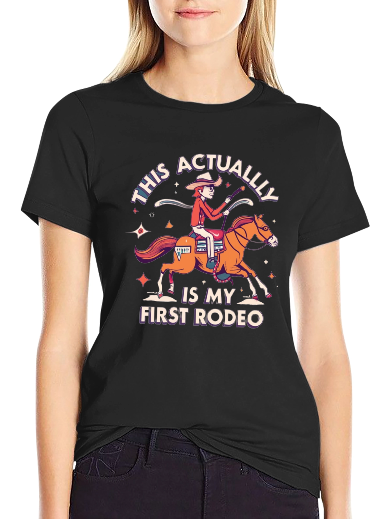 First Rodeo T-Shirt - Funny Cowboy Graphic Tee