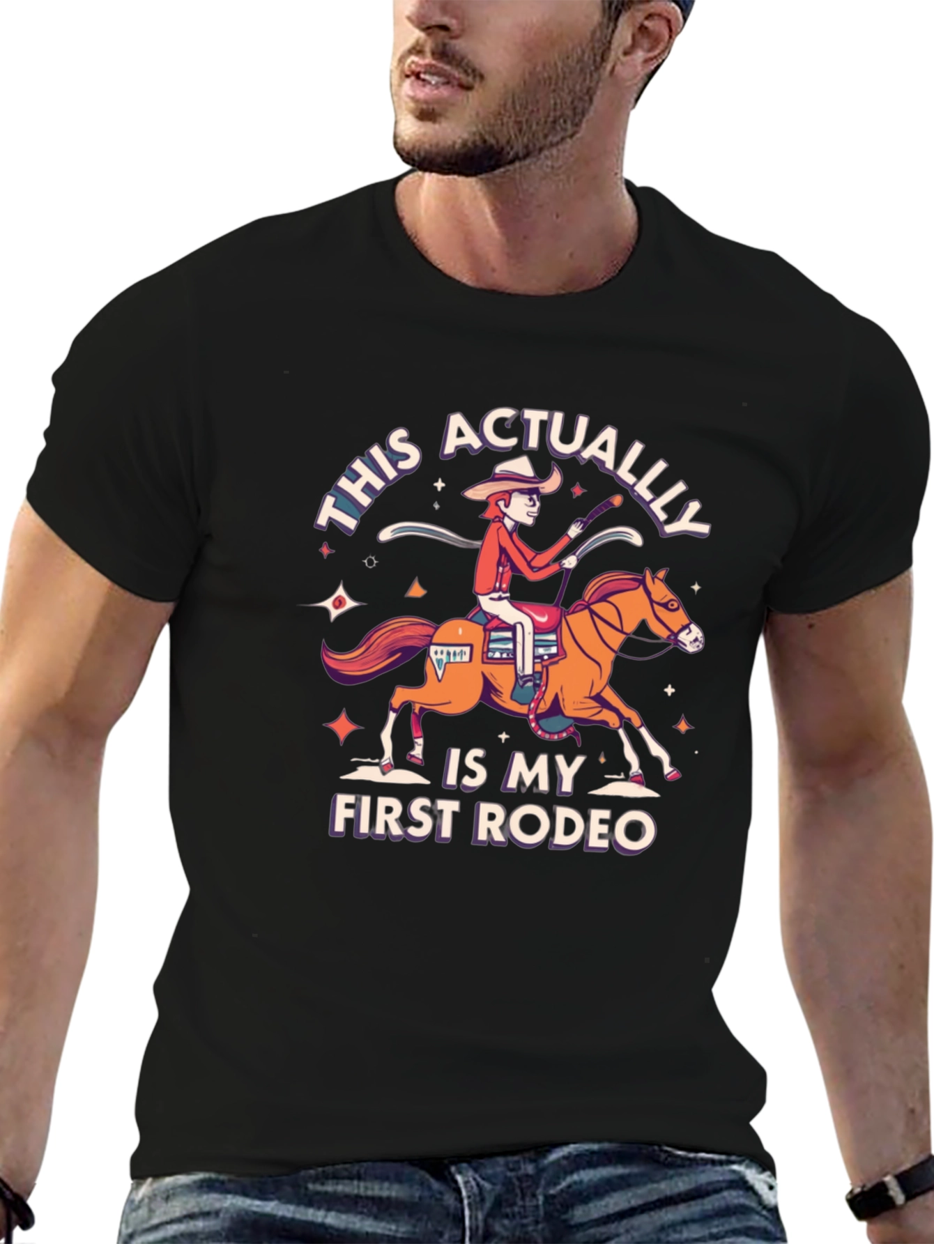 First Rodeo T-Shirt - Funny Cowboy Graphic Tee