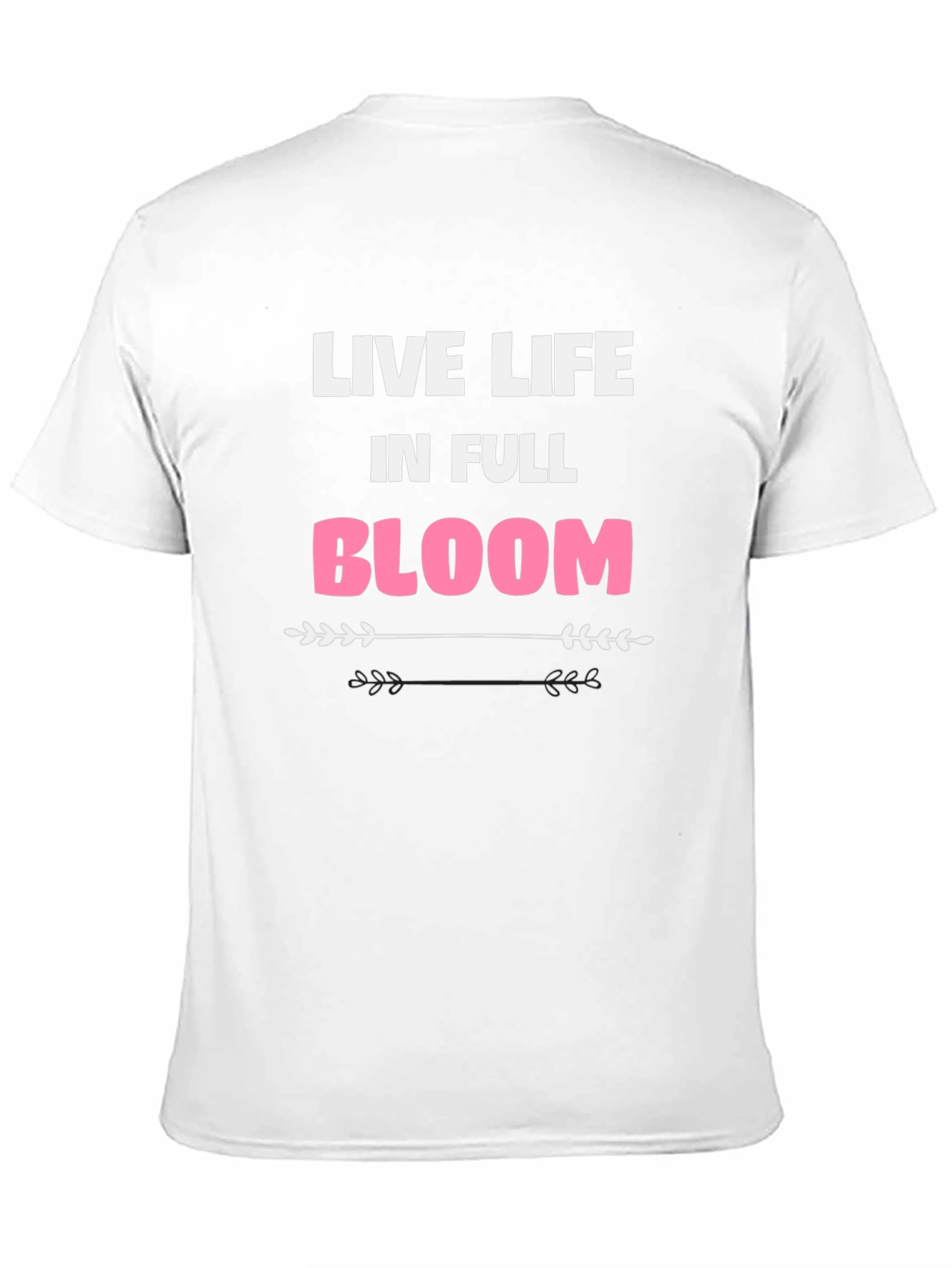 Live Life in Full Bloom Graphic Tee - Black