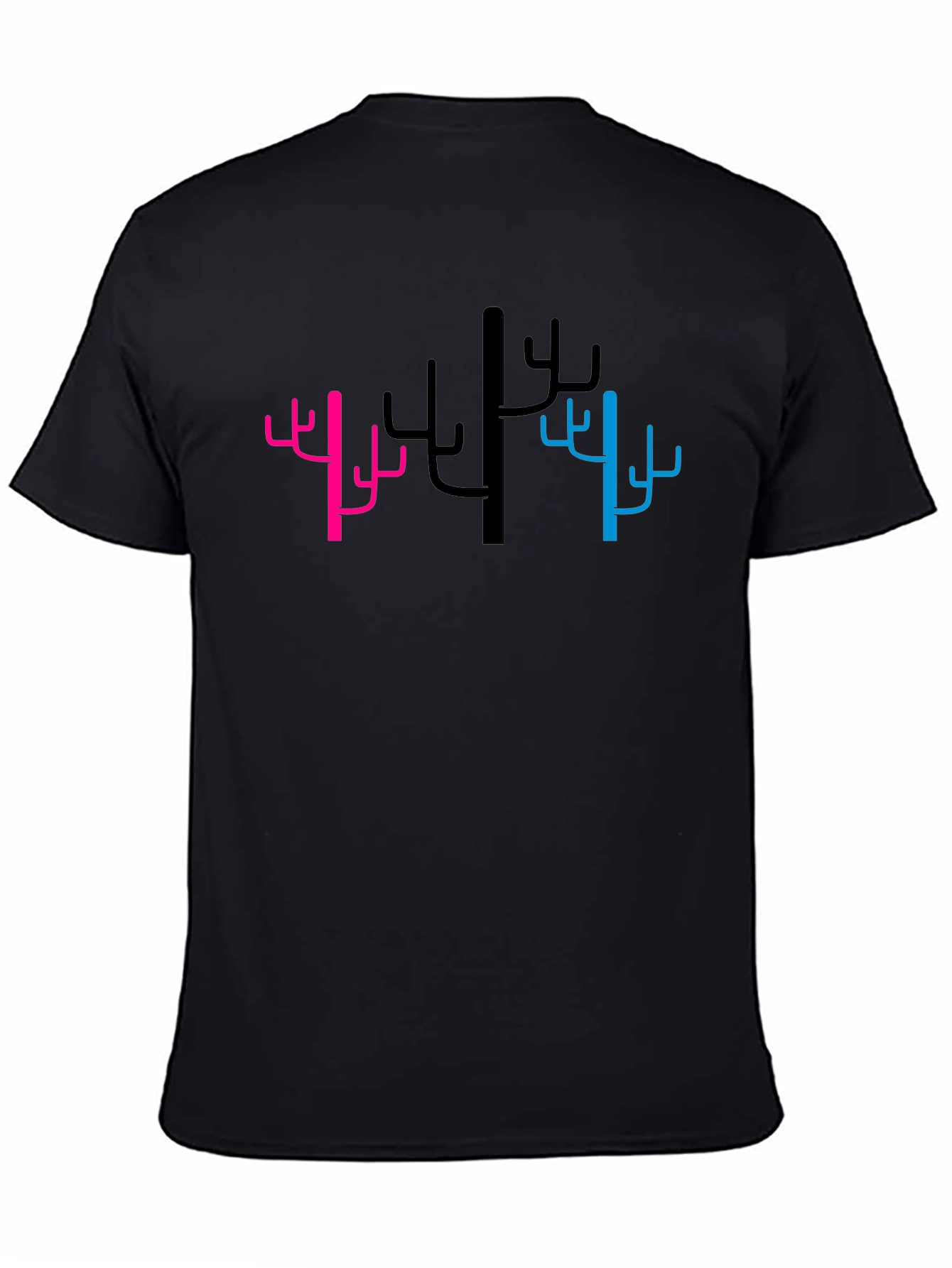 Cactus Graphic Tee - Pink Black & Blue Trees