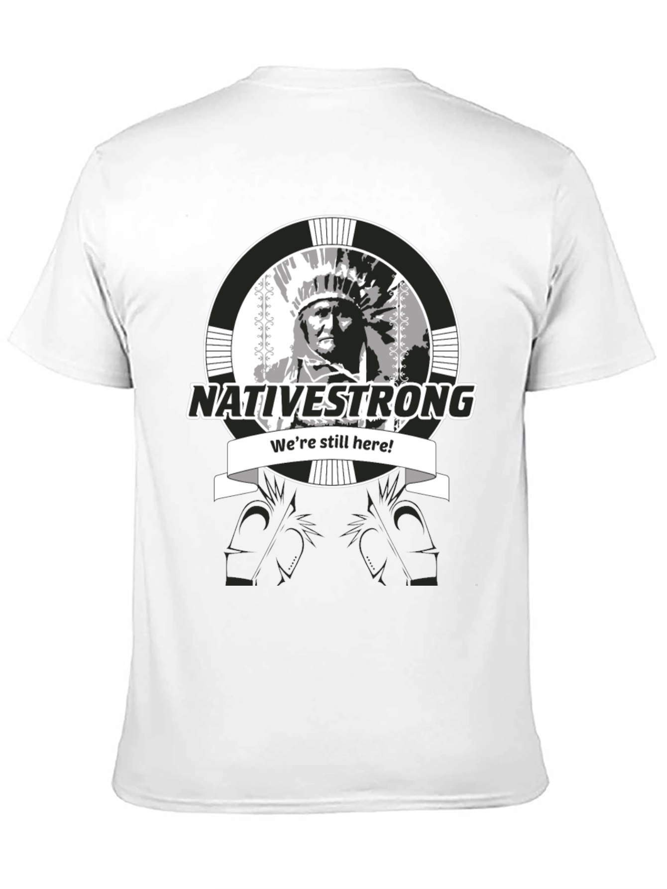 Native Strong Graphic T-Shirt - Black Crew Neck Tee