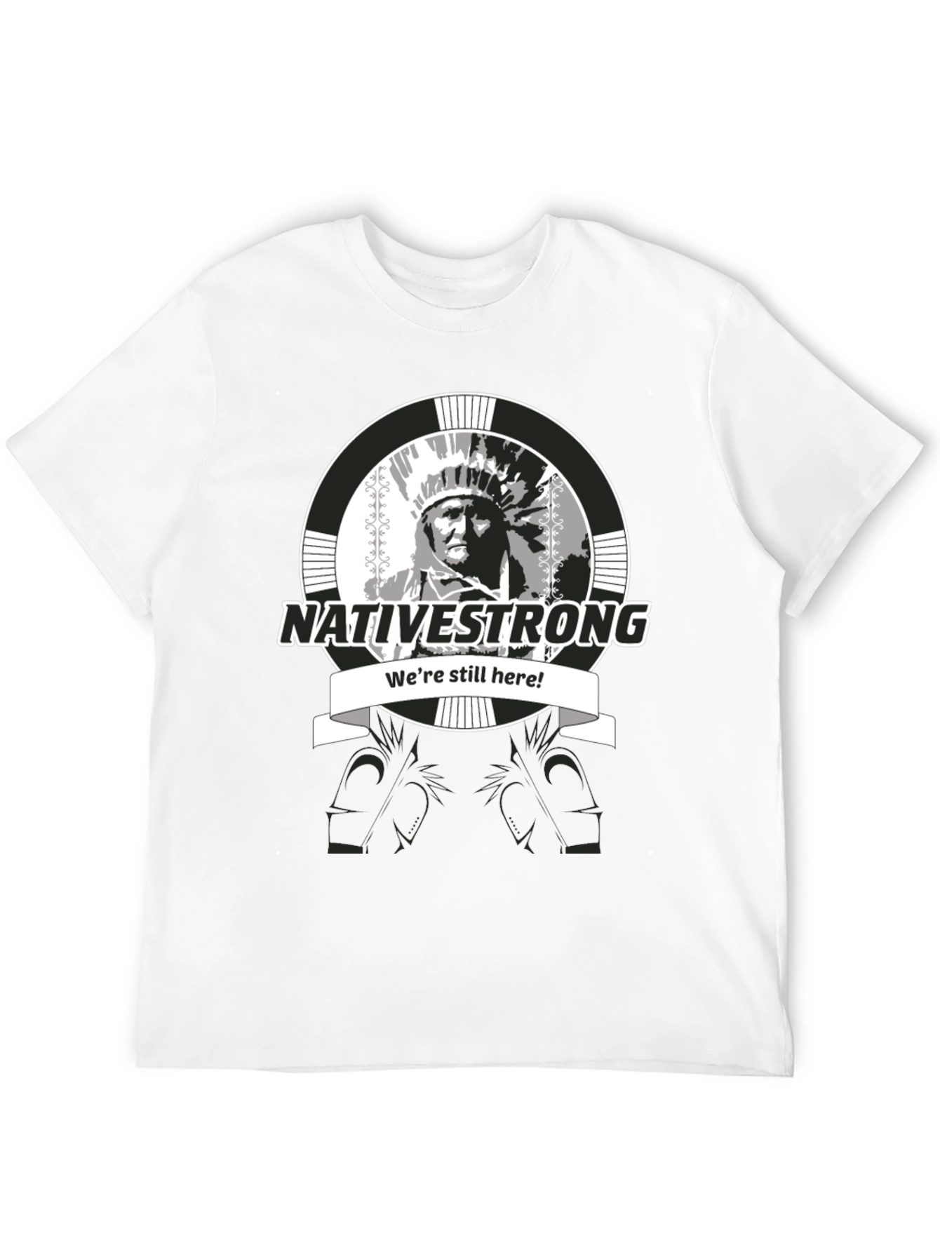 Native Strong Graphic T-Shirt - Black Crew Neck Tee