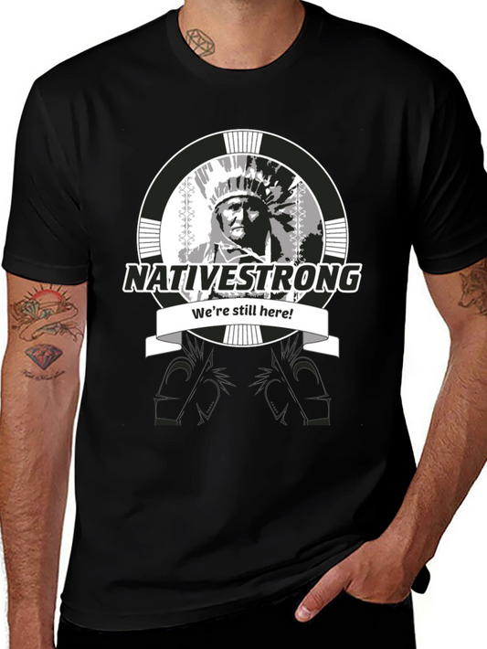 Native Strong Graphic T-Shirt - Black Crew Neck Tee