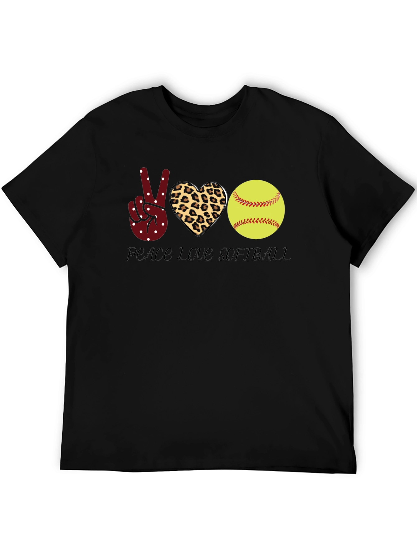 Peace Love Softball Graphic Tee