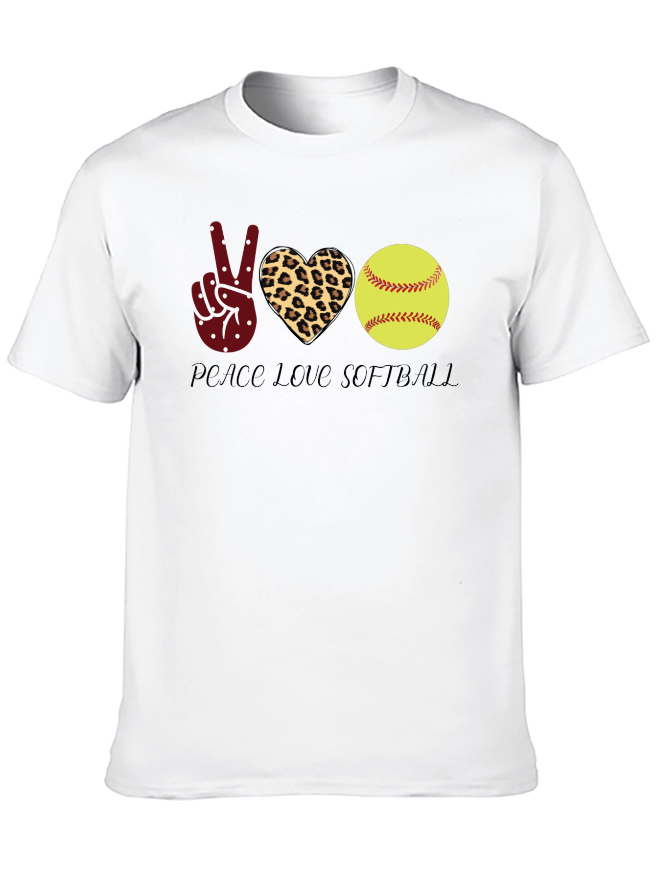 Peace Love Softball Graphic Tee