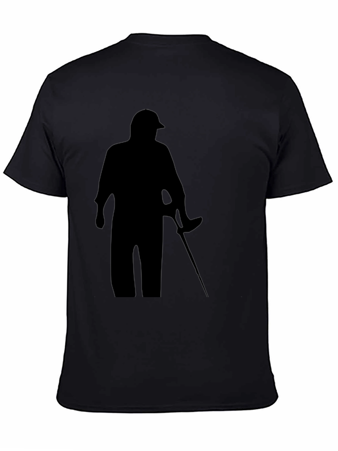 Silhouette Golfer Black T-Shirt