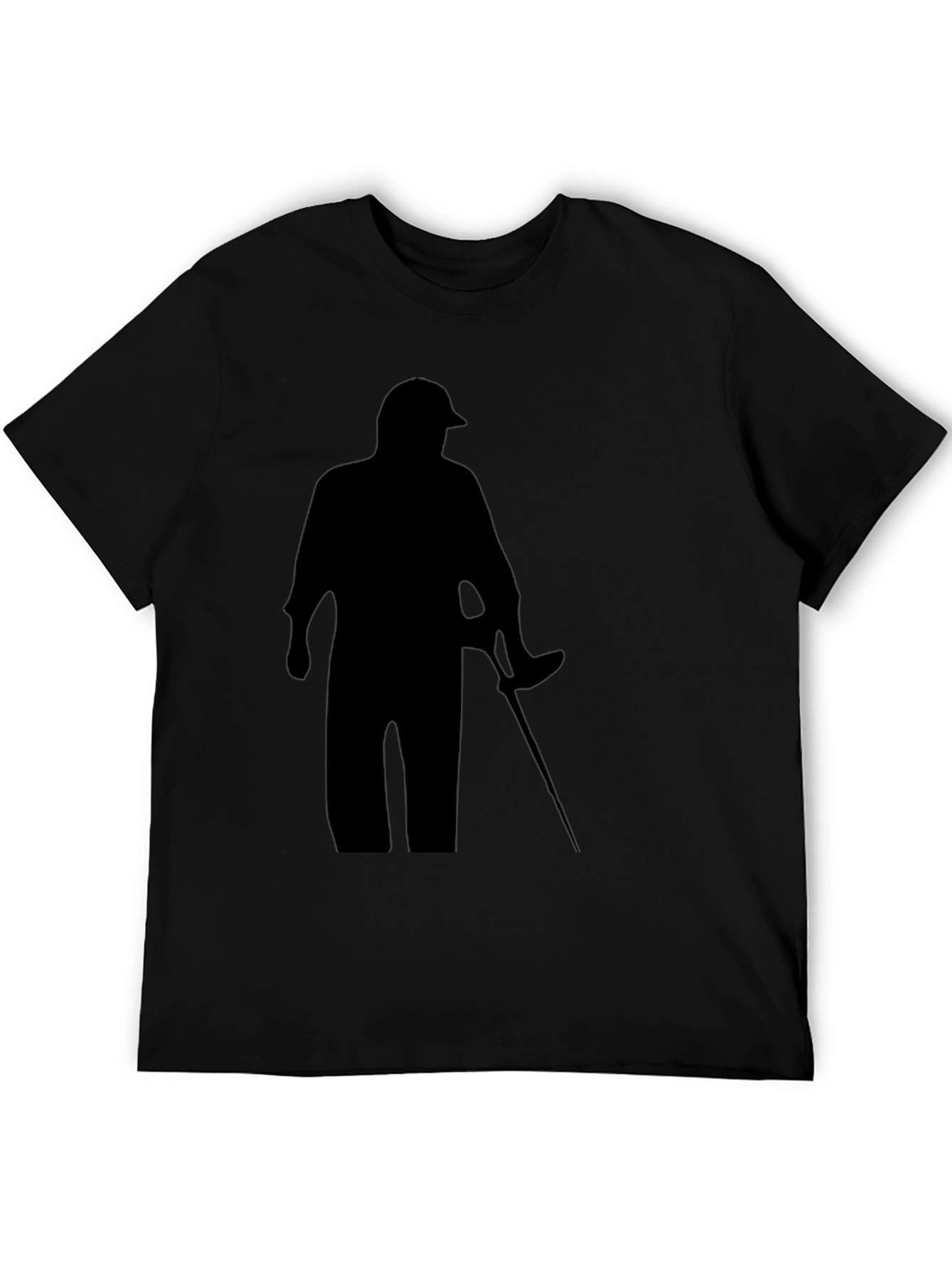 Silhouette Golfer Black T-Shirt
