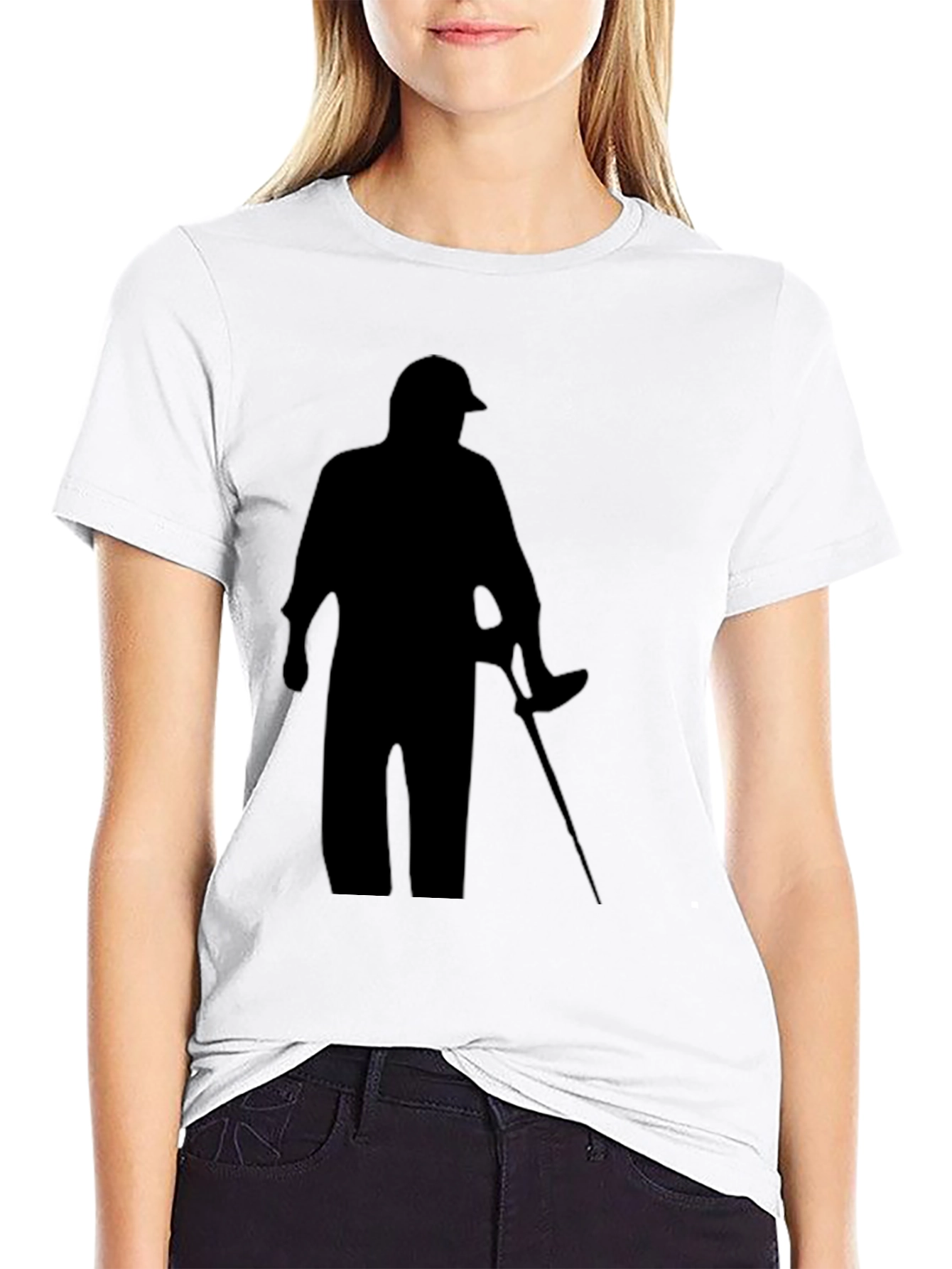 Silhouette Golfer Black T-Shirt